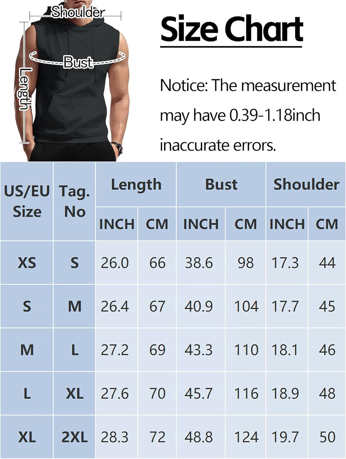 FEOYA Men'S Hooded Tank Tops Sleeveless T-Shirts Gym Vests Top Breathable Quick Dry for Workout Running Bodybuilding Athletic Sport Shirts Drawstring Sweatshirt with Pockets