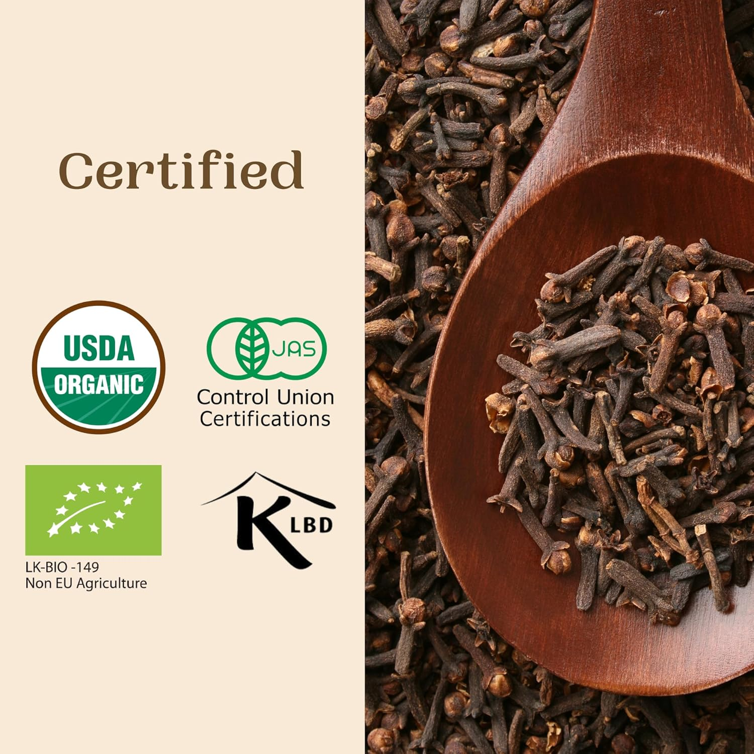 Organic Cloves (Ceylon) | Product of Sri Lanka | 100G | USDA Certified - Halal Certified- Kosher Certified &hellip; image number 2
