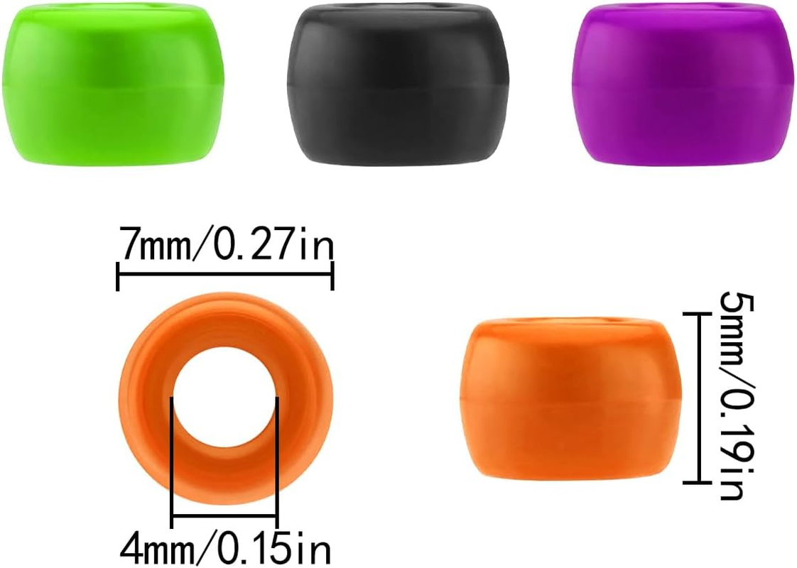Halloween Pony Beads, 500 Pcs Mini Orange Green Purple and Black round Plastic Beads for DIY Bracelets, Necklace, Hair Braids, Making Crafts (5 X 7Mm) image number 3