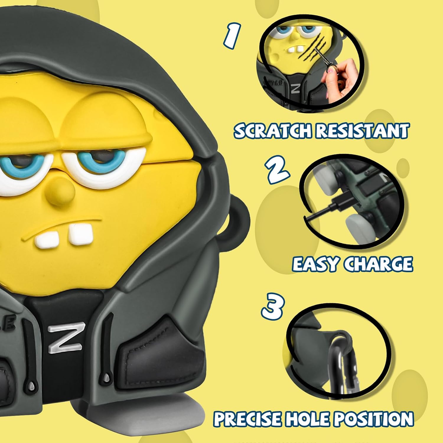 Cute Cases for Airpods 4 Case Cover 2024 with Cleaner Kit,3D Cartoon Character Airpods 4Th Generation Case,Funny Anime Kawaii Cool Silicone Airpods 4 Accessories with Keychain for Women Girls Boys