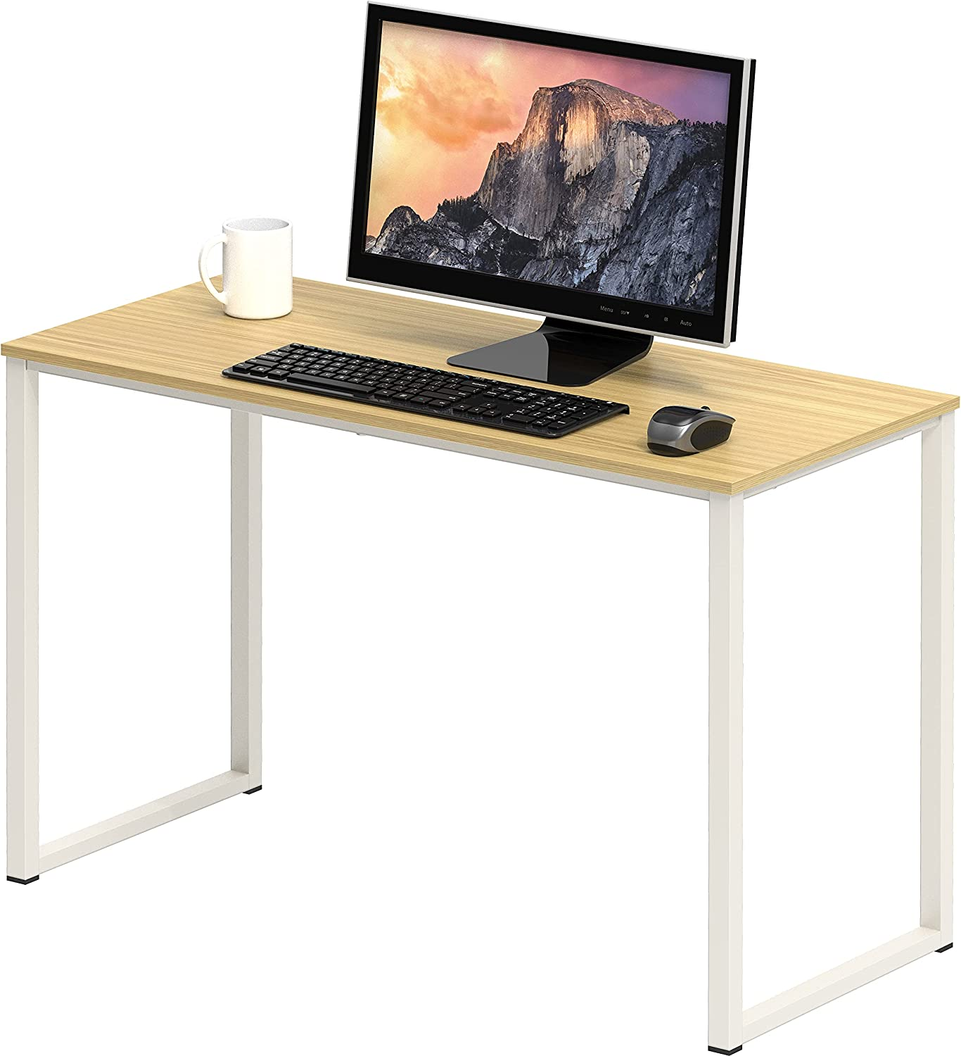 SHW Mission Home Office Computer Desk, 81 X 40 Cm, Oak