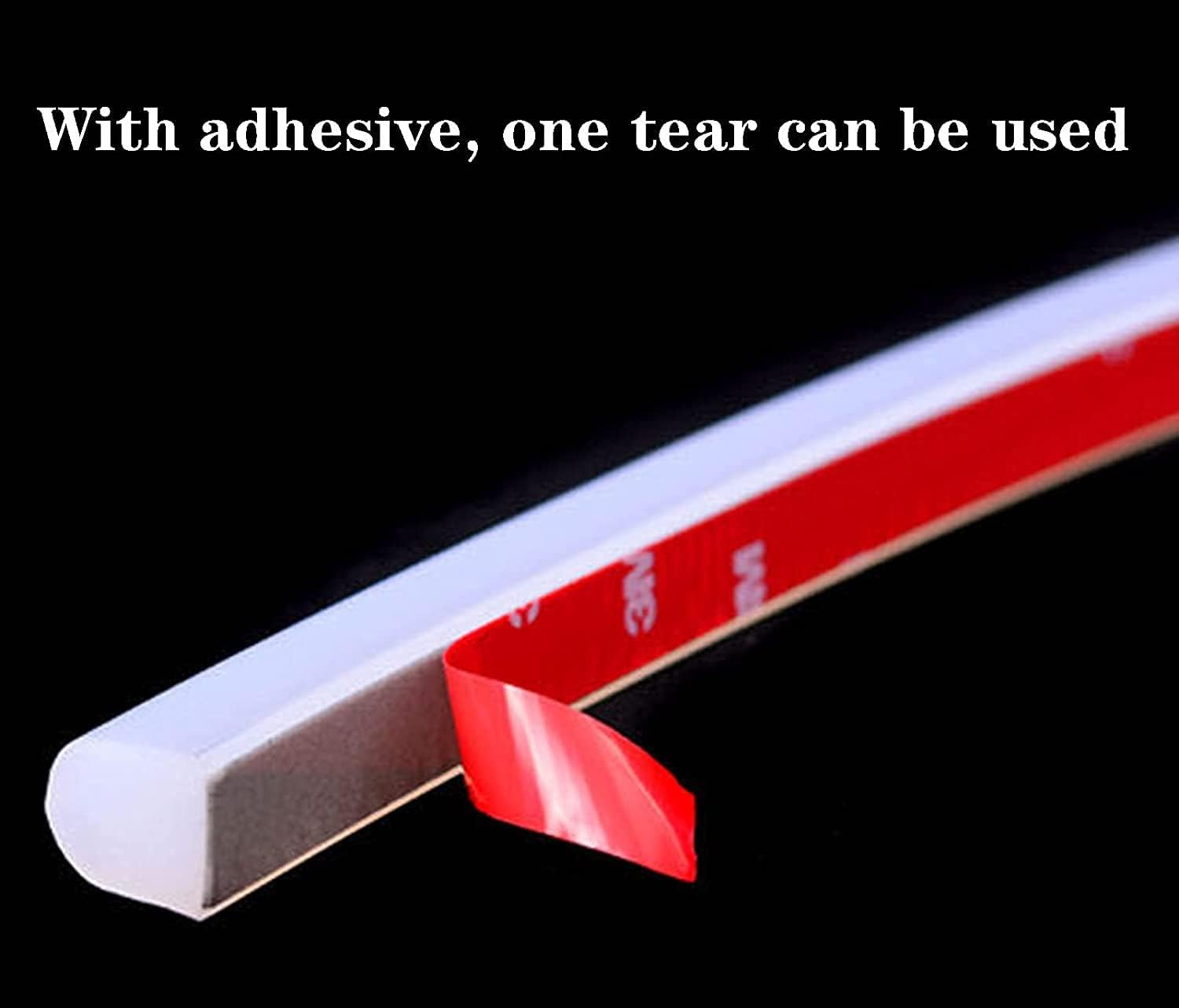 Silicone Wet Room Bathroom Floor Seal,Screen Door Seal Strip,Collapsible Shower Threshold Water Dam the Bathroom and Kitchen Dry and Wet Separation(39 Inch) White