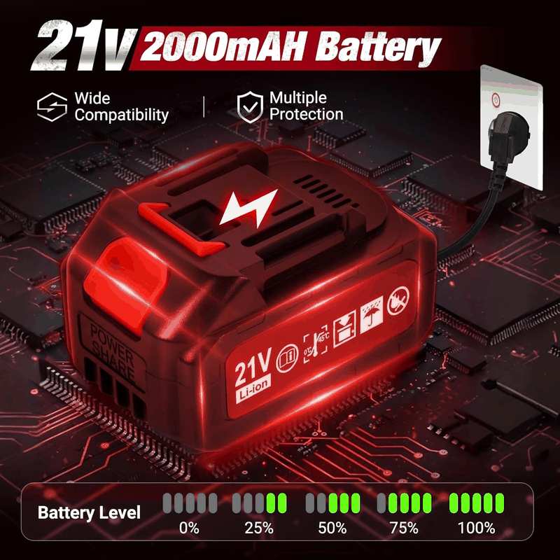 Advwin Brad Nail Gun, 2 in 1 Electric Nailer/Staple Gun, 18 Gauge Cordless Brad Nailer with 1000Pcs Straight Nails/Staple, 2 Nailing Modes, for Woodworking, Material Repair, DIY, Home Improvement image number 6