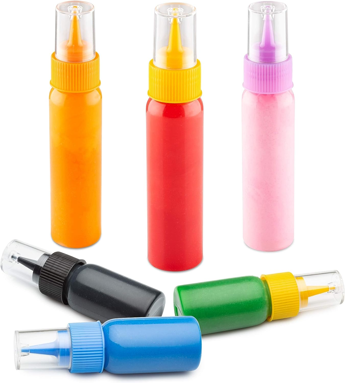 Writer Bottles - 6 Easy Squeeze Applicator Bottles - 3 Each (1 and 2 Ounce) - Cookie Cutters and Cake Decorating, Food Coloring and Royal Icing Supplies image number 5
