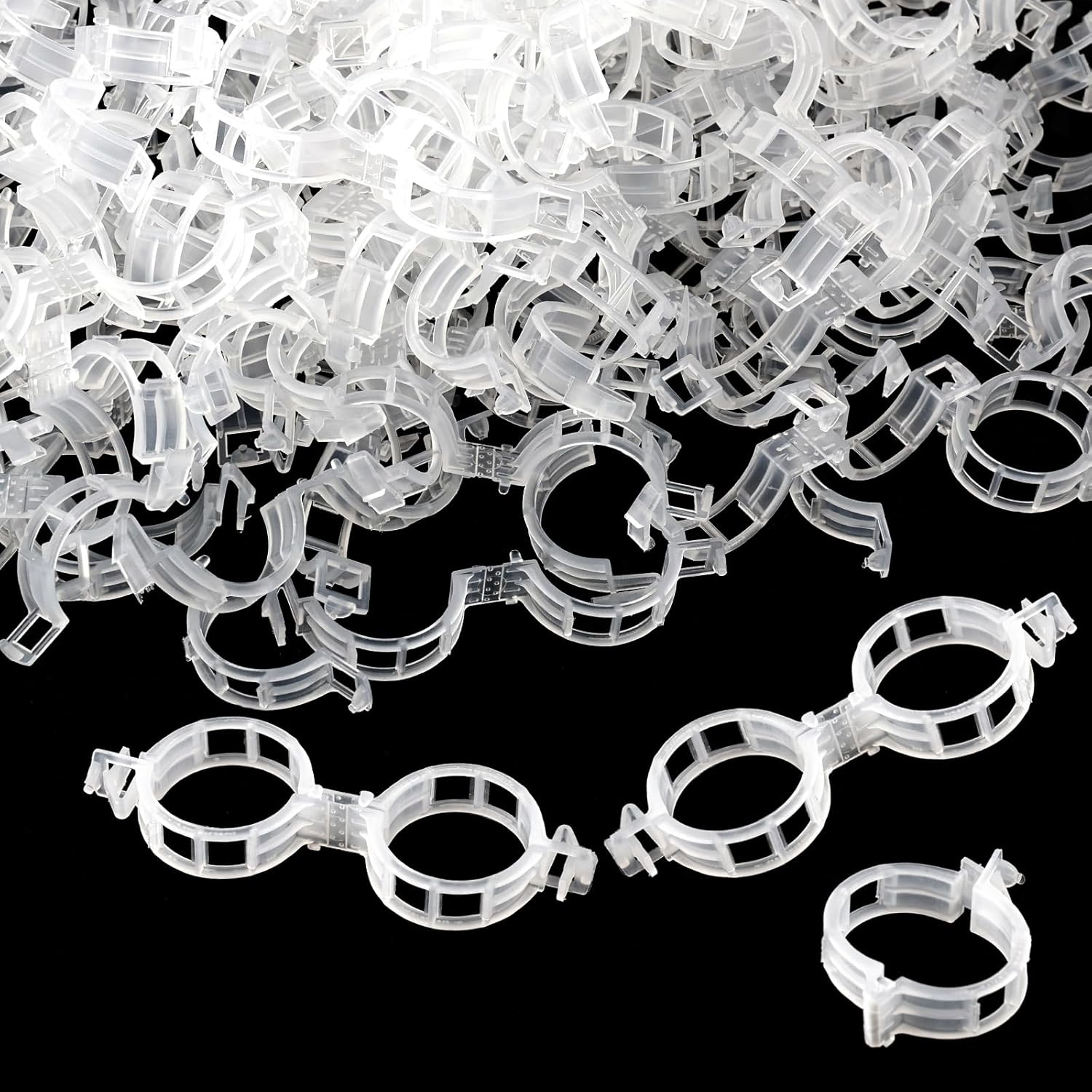 150 Pcs Plastic Trellis Plant Support Clips Plant Fixing Clips for Climbing Plants, Garden Clips for Support, Grape and Tomato Vine, Vegetables Plants(White) image number 5