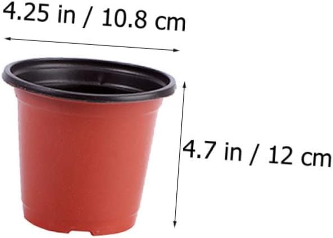 Toddmomy Plant Nursery Pots 20Pcs Plastic Flower Pots Simple Shape for Breathable Design image number 5