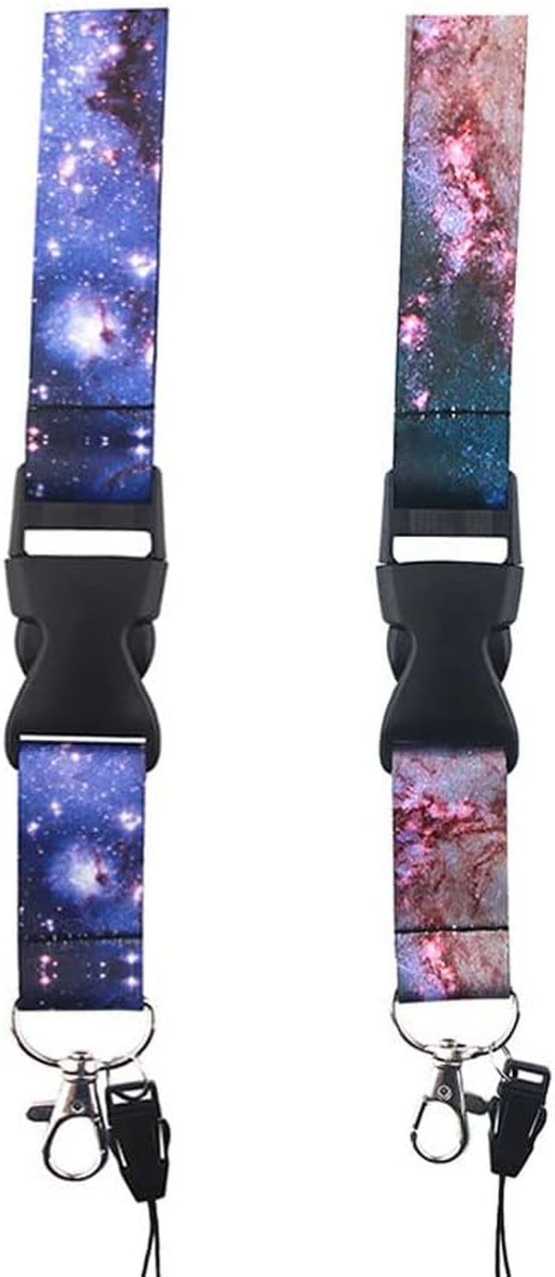 2Pcs Lanyard for Keys, Starry Sky Badge Lanyards,Neck Lanyard Kit with Release Buckle for Women& Men, Wallet, Car Keys (B) image number 1