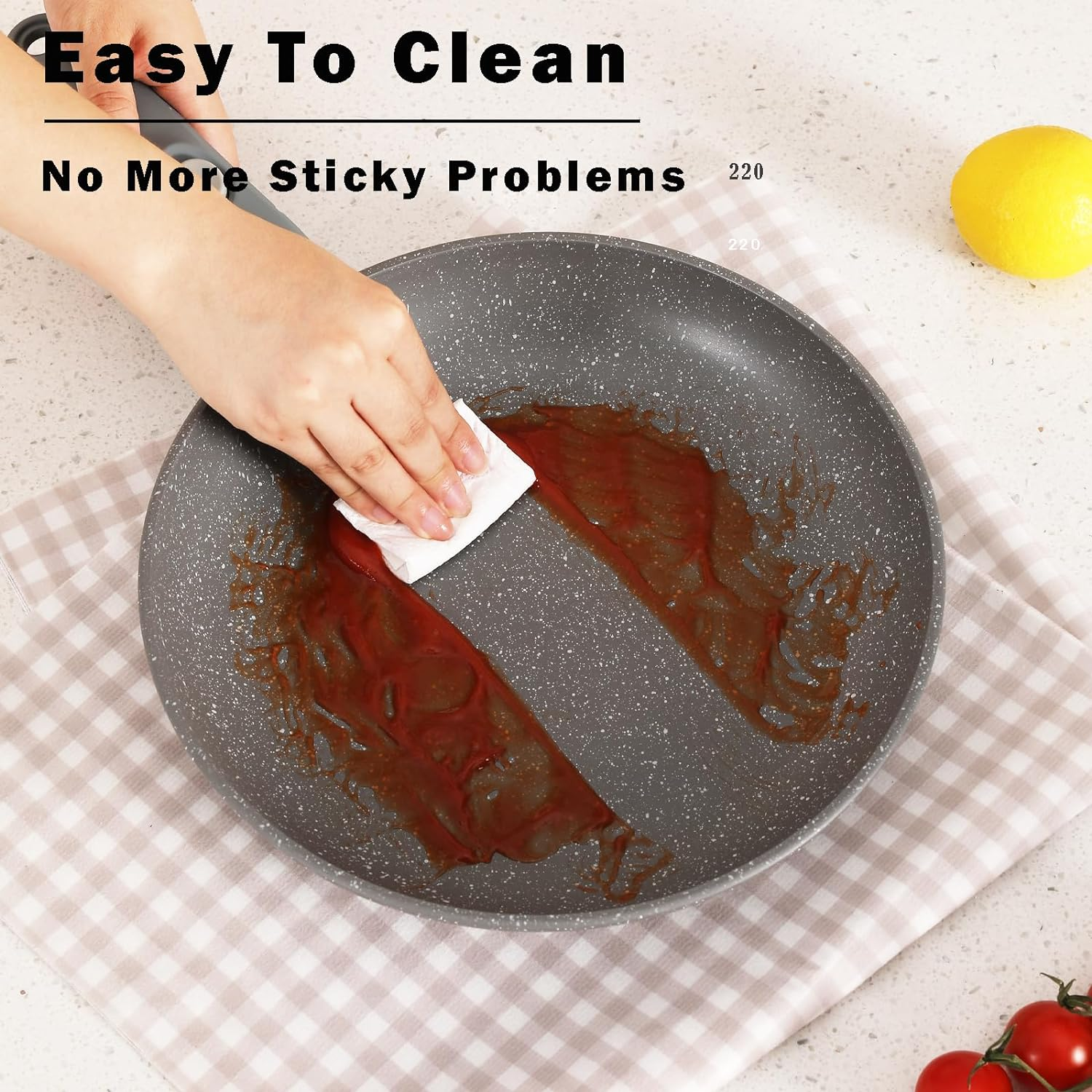 Pot and Pan Set with Removable Handle, Nonstick Cookware Set Detachable Handle, Induction Kitchen Camping Stackable Pots Pans, Dishwasher/Oven Safe, Grey image number 1