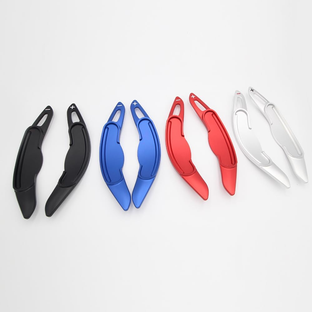 HIBEYO Paddle Shifter Extensions for BMW Mini MK3 F54 F55 F56 F57 F60 Cooper Metal Steering Wheel Paddle Shifter Trim Cover Interior Decoration Accessories Aluminum Alloy-Red image number 5