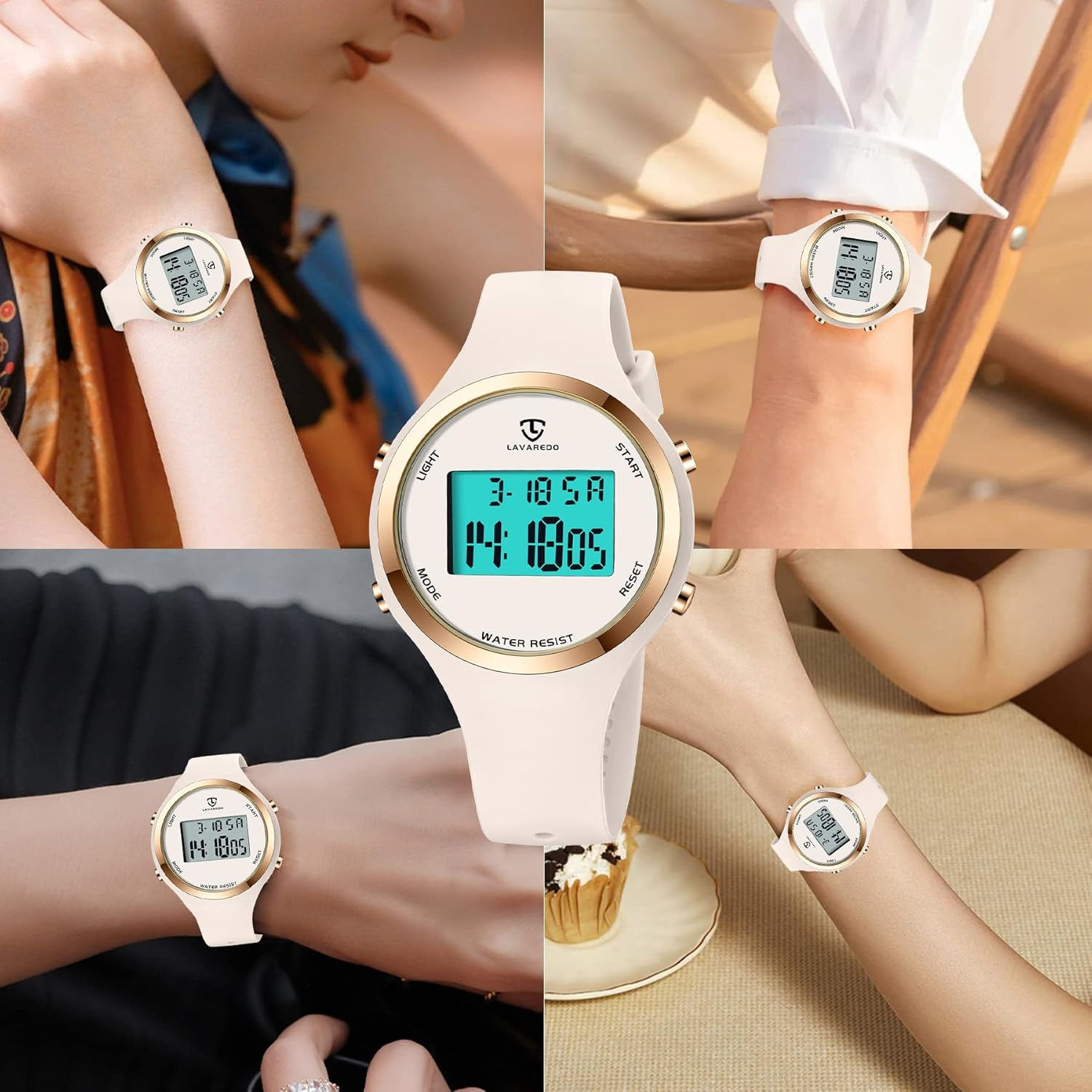 Watches for Women, Digital Watche Waterproof Outdoor Sport Women'S Watches, Stopwatch Wrist Watch Ladies Watches with Alarm Clock/Stopwatch/Chronograph, Gifts for Women/Girls image number 5
