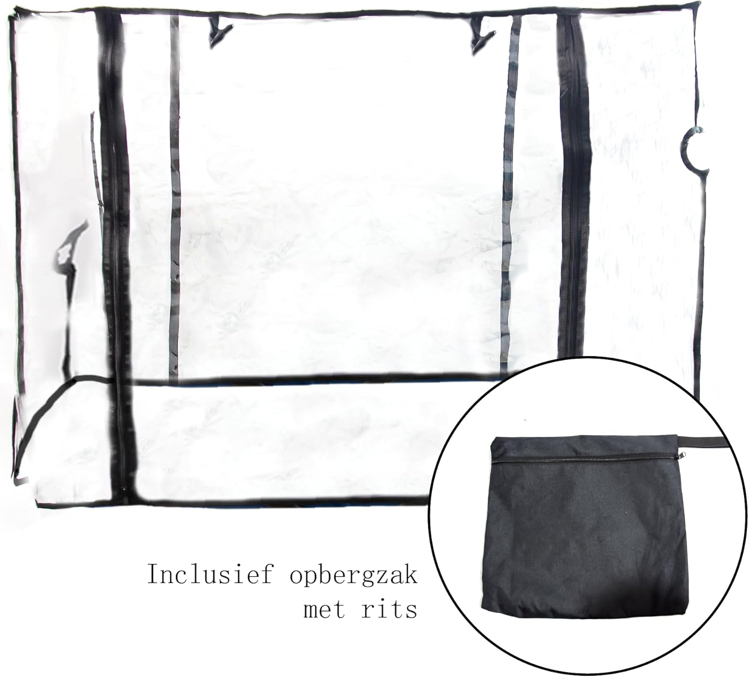 Rain Cover for Garden Carts,Universal Clear Plastic Waterproof Cover for Wagon - EVA Rain Cover Fits Most Wagon Models - Protects Children and Cargo from Rain and Snow image number 5