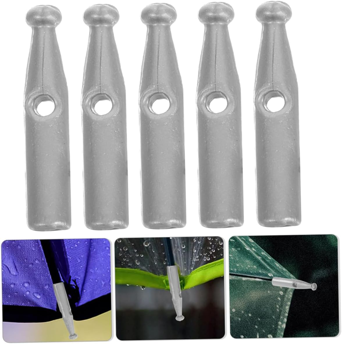 BESPORTBLE Umbrella Tail Beads Repair Parts 20Pcs 3Mm Hole Plastic Small Rain Umbrella Tail Beads Anti-Wear for Outdoor Use
