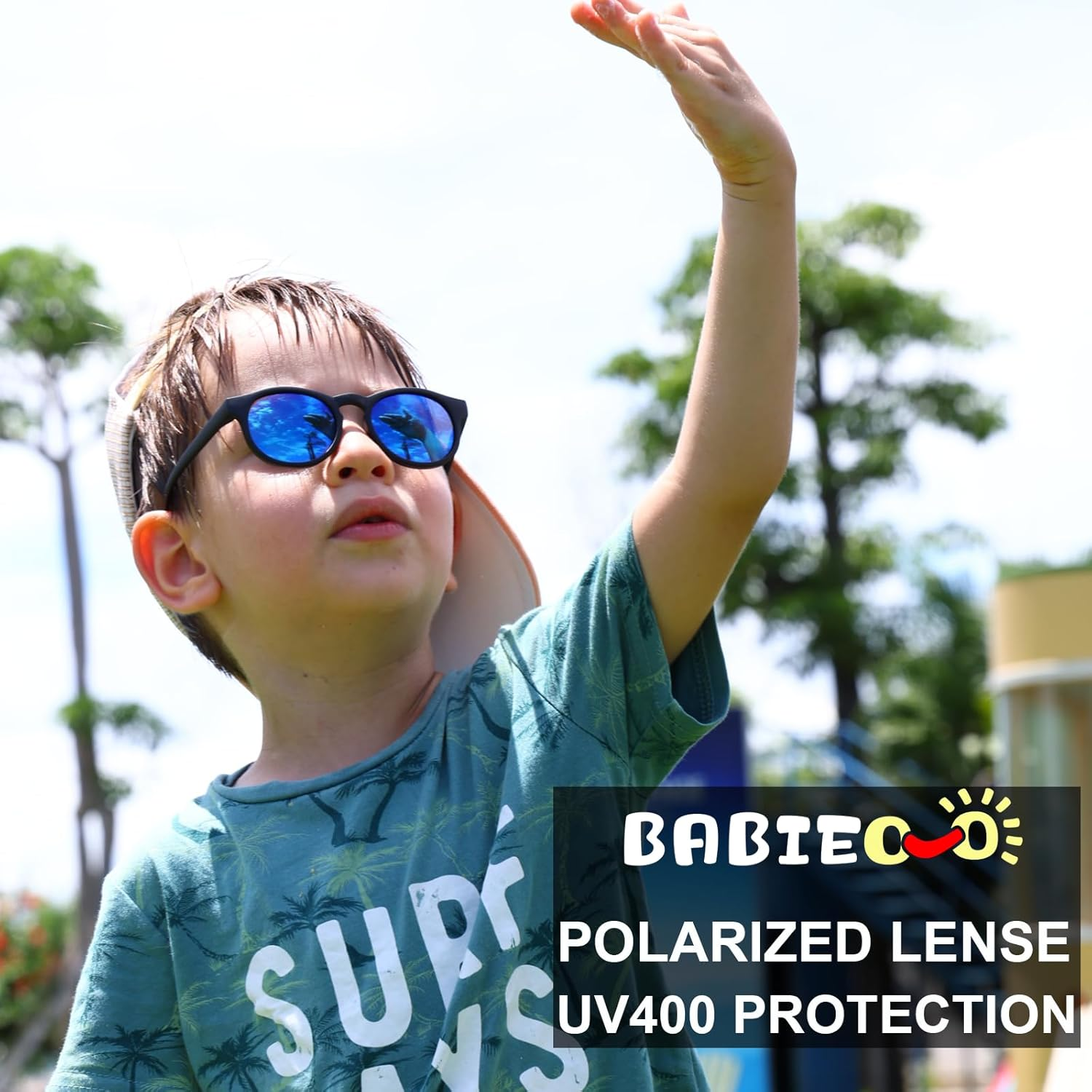 Baby Sunglasses with Strap Polarized Flexible Toddler Sunglasses for Infant Boys Girls Age 0-24 Months image number 1