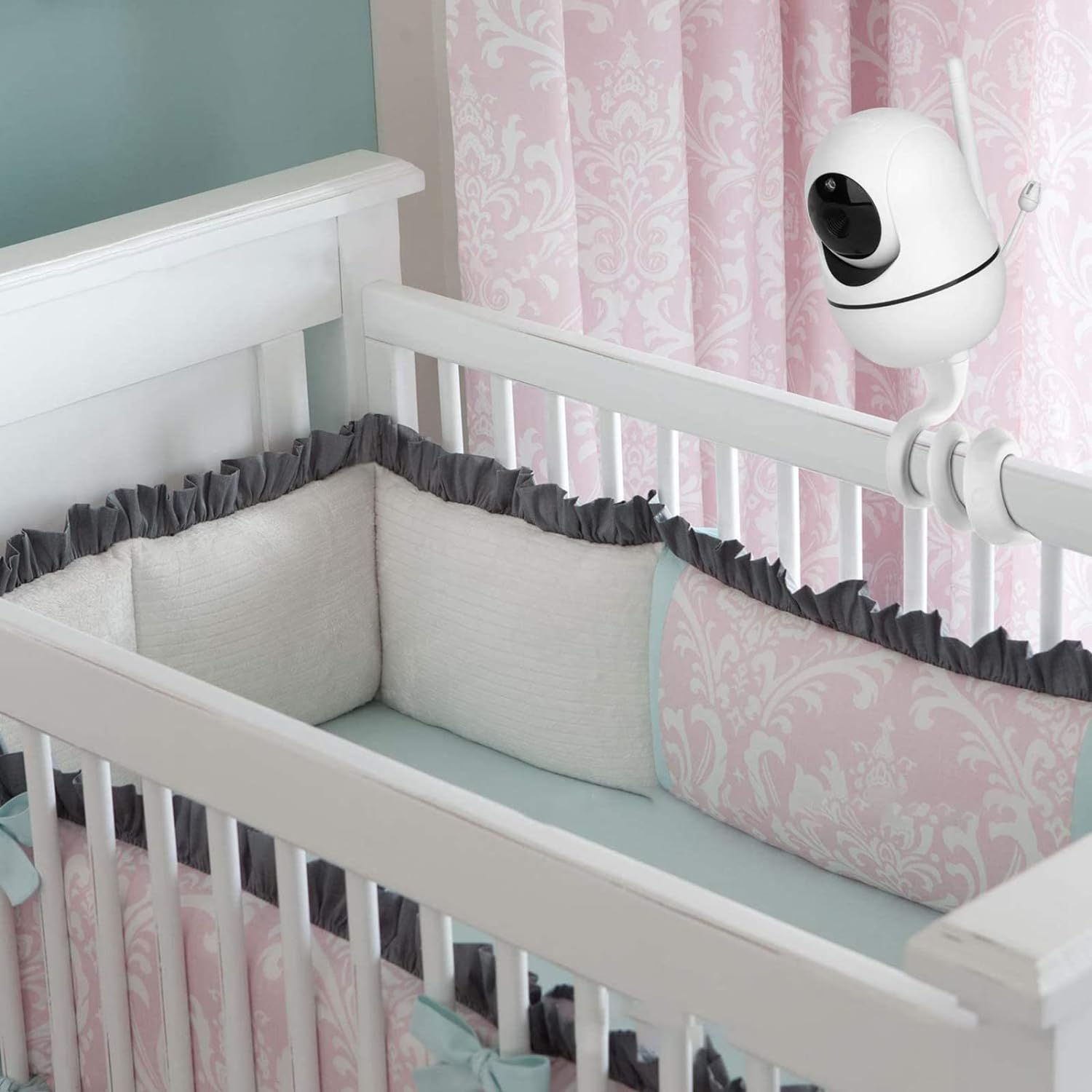 Flexible Holder for Baby Monitor Universal Baby Monitor Holder, Baby Camera Holder, Crib Camera Stand with 1/4 Screw Twist Compatible with Arlo, Motorola, Hello Baby and Monitor Cameras image number 1