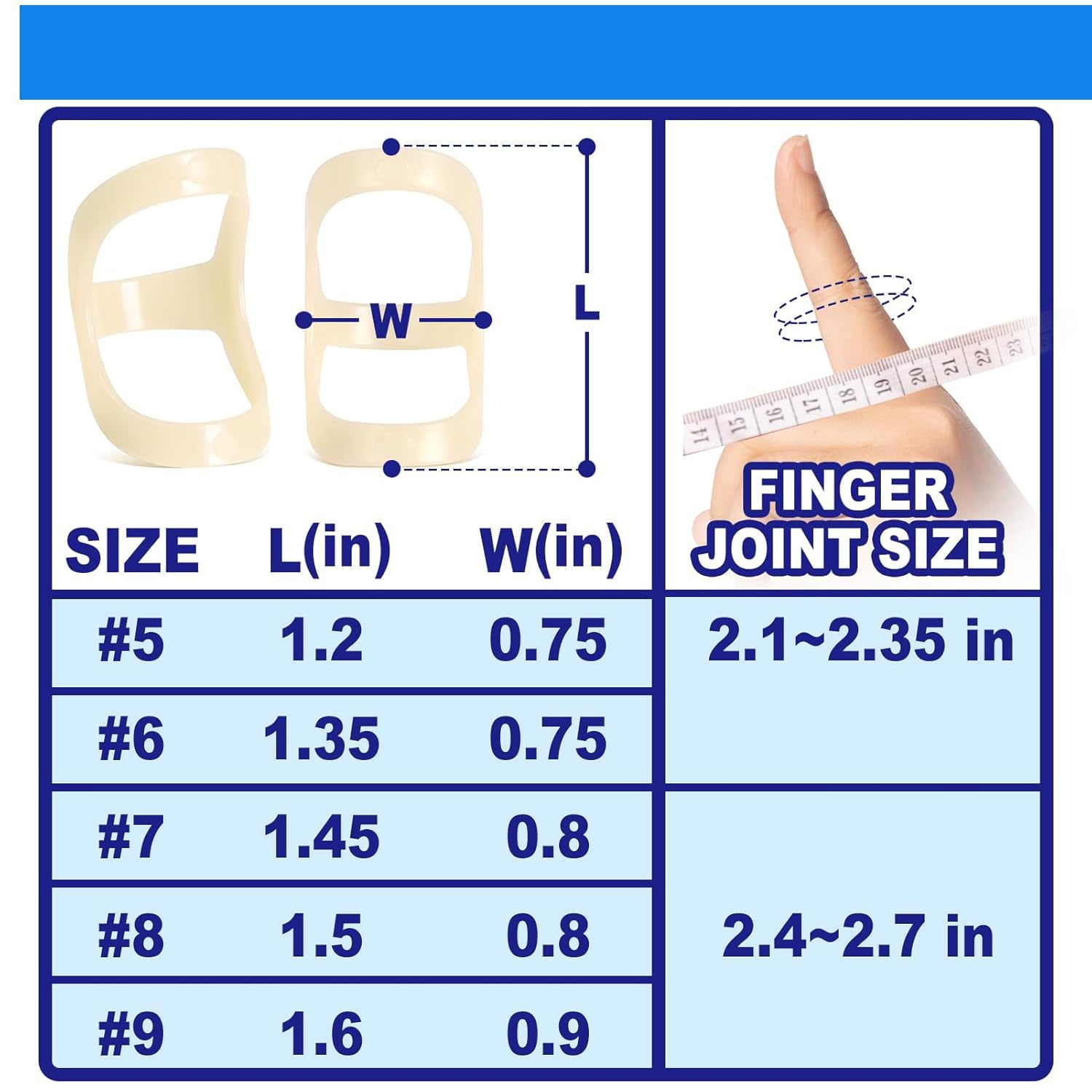 5 Pieces Finger Splint Mallet Finger Support Finger Splint Brace Plastic Finger Support Protector for Adjustable Finger Immobilizer for Basketball image number 4