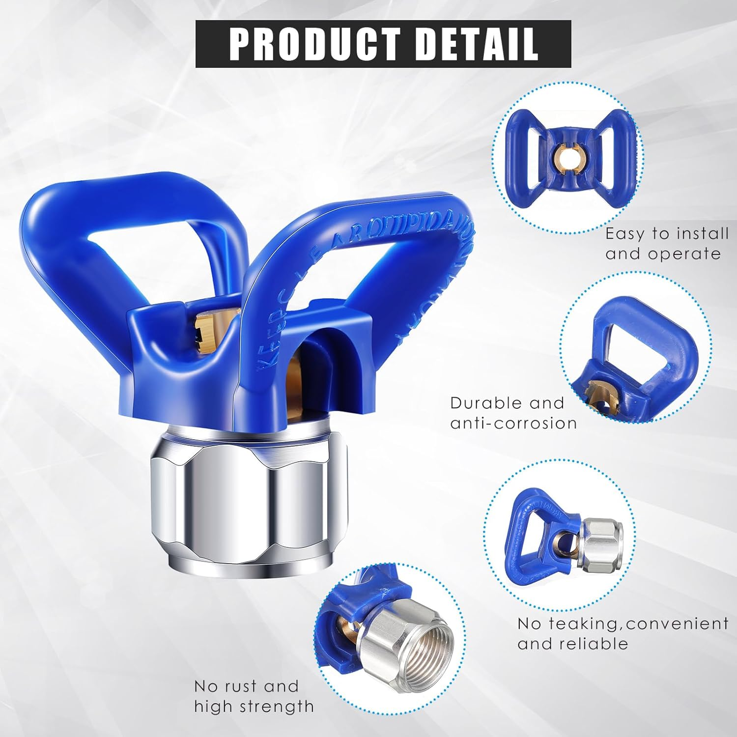 9 Pieces Paint Sprayer Airless Reversible Spray Tip Nozzles Airless Sprayer Nozzles and Spray Gun Tip Extension with Red Guard Pole Rod and Paint Tips (109, 213, 315, 413, 621)