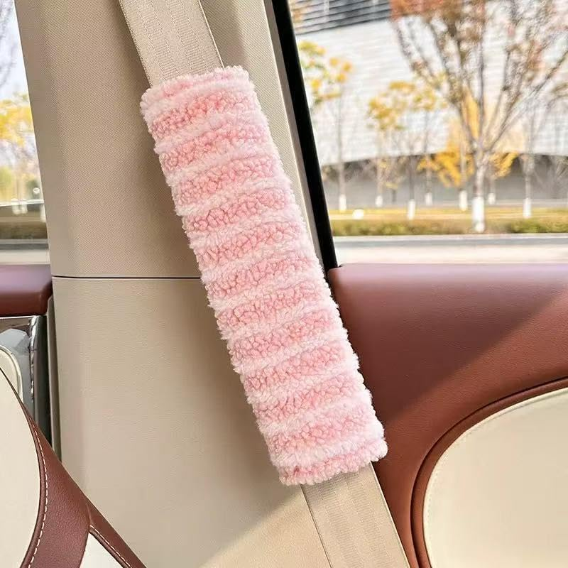 Car Seat Belt Cover Kirby Stocking Stuffers Cute Creative Toy Safety Seatbelt Shoulder Pad Auto Accessory Neck Cushion Protector Seatbelt Shoulder Protector Nice Gift (2-Pack White Kirby)