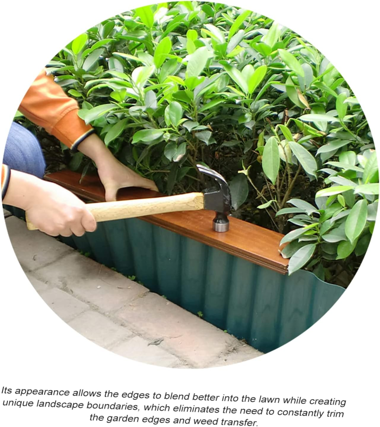 MERRYHAPY Plastic Flexible Garden Guardrail Lawn Edging for Flower Bed Border Outdoor Decor for Path Grass Wall image number 6