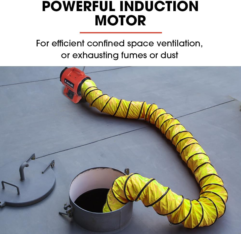 Baumr-Ag 200Mm (8 Inch) Portable Air Blower Mover Axial Ventilation Extraction Fan image number 3