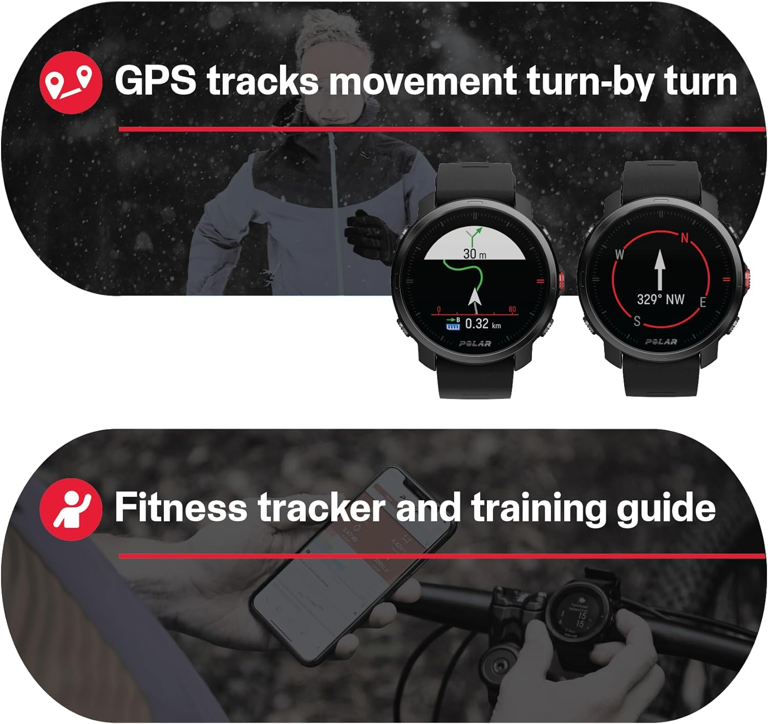 Polar Grit X - Rugged Multisport GPS Smart Watch - Ultra-Long Battery Life, Wrist-Based Heart Rate, Military-Level Durability, Sleep and Recovery, Navigation - Trail Running, Mountain Biking