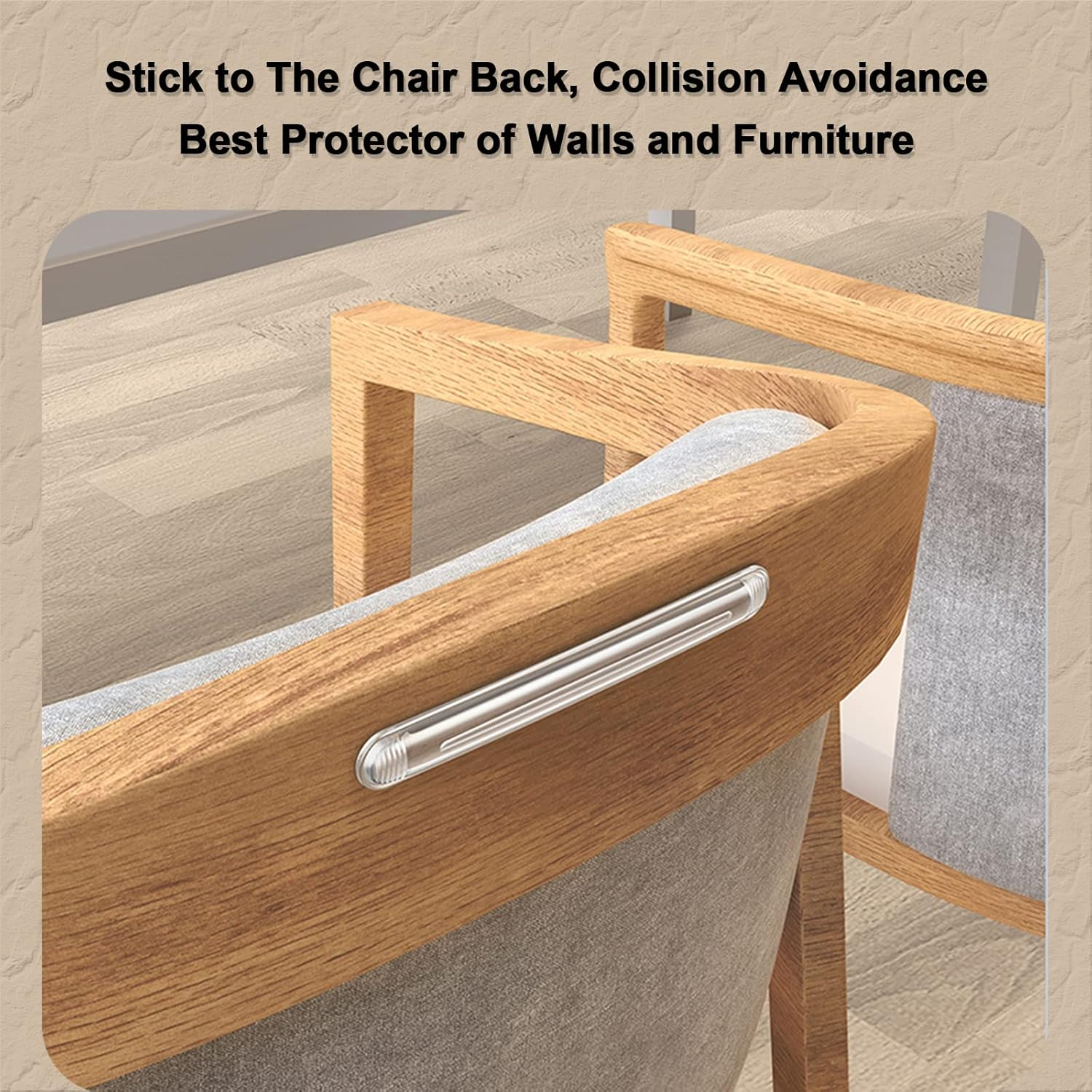 Clear Furniture Bumpers 18-Pack (18 Long) - Adhesive Backed Silicone Rubber Wall Protector Pads for Chair, Cabinet, Shower Door, Drawer, Toilet Lid, Car Door Guard image number 1