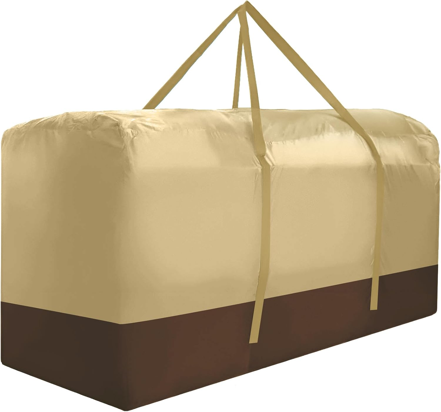 Outdoor Cushion Storage Bag Extra Large 420D Oxford Waterproof Dust Proof Outdoor Zippered Patio Cushion Storage Bag (Beige) image number 6