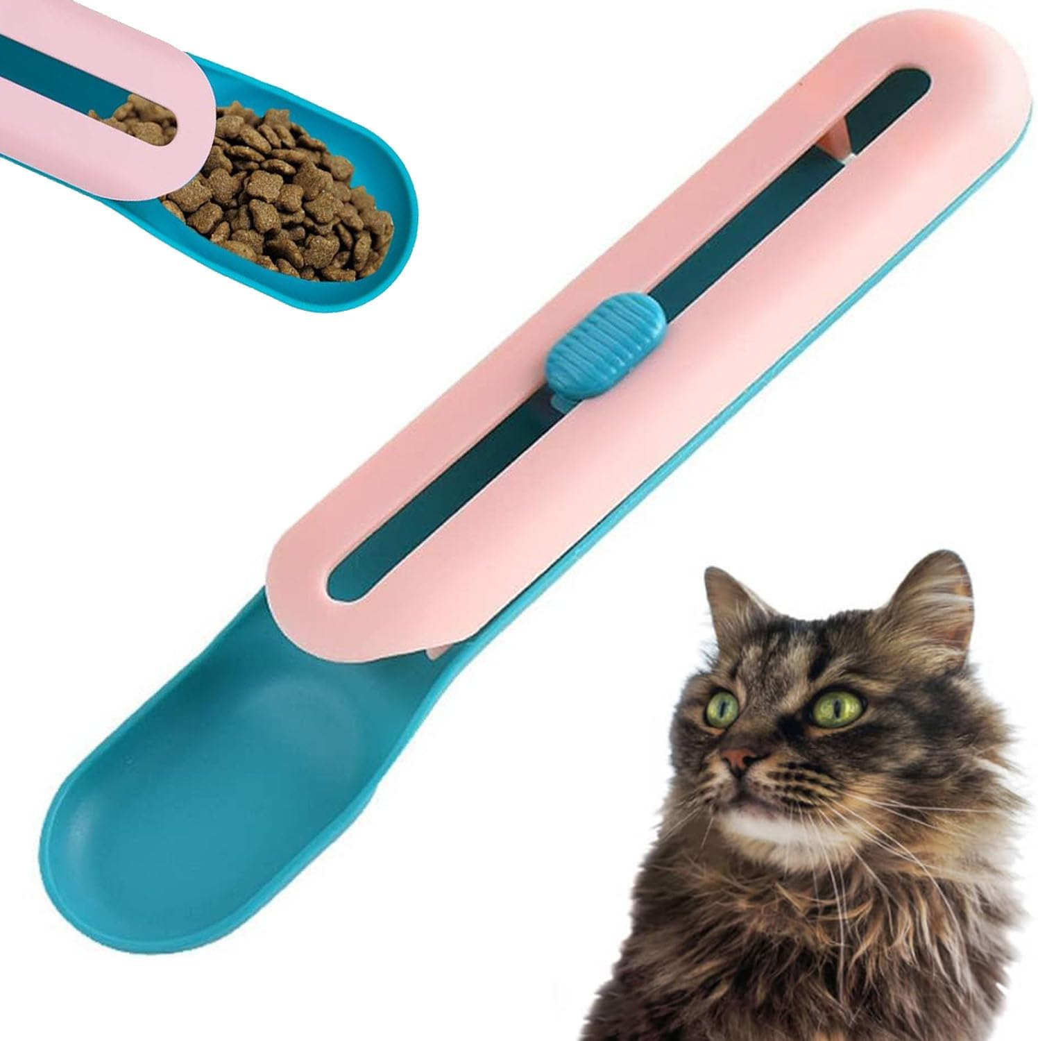 Cat Treats Dispense Spoon, Cat Strip Squeeze Spoon, Delectables Lickable Cat Treats Spoon, Easy to Use Cat Feeder Cat Food Spoon, Cat Food Storage Pet Food Spoon (Pink) image number 5