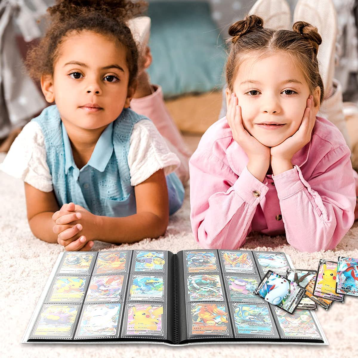 Card Holder, 9 Pocket Card Folder, A4 Size Card Binder, Max for 360 Cards(White) image number 2