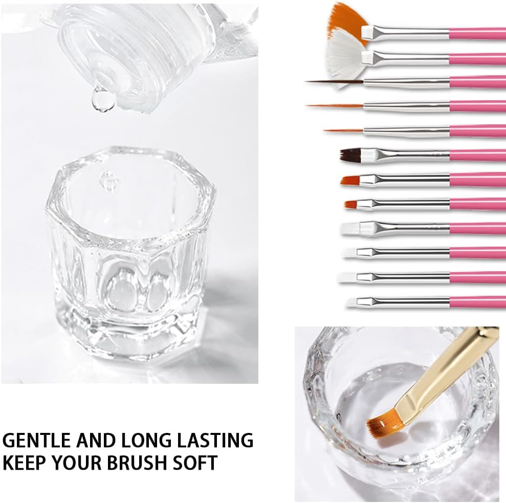 AIJIMEI Acrylic Nail Brush Cleaner Acrylic Brush Cleaner Liquid Acrylic Paint Brush Cleaner Nails Artist Acrylic Brush Cleaner 58Ml 2.1 FL.OZ image number 5