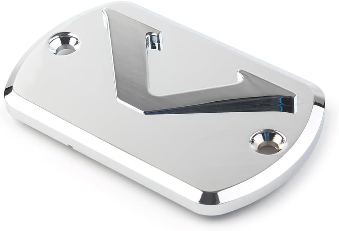 GZYF Motorcycle Front Brake Fluid Reservoir Cover Compatible with Yamaha V-Star XVS650 1998-2016, XVS950 2009-2017, XVS1100 1999-2009, XVS1300 2007-2009, Chrome image number 3