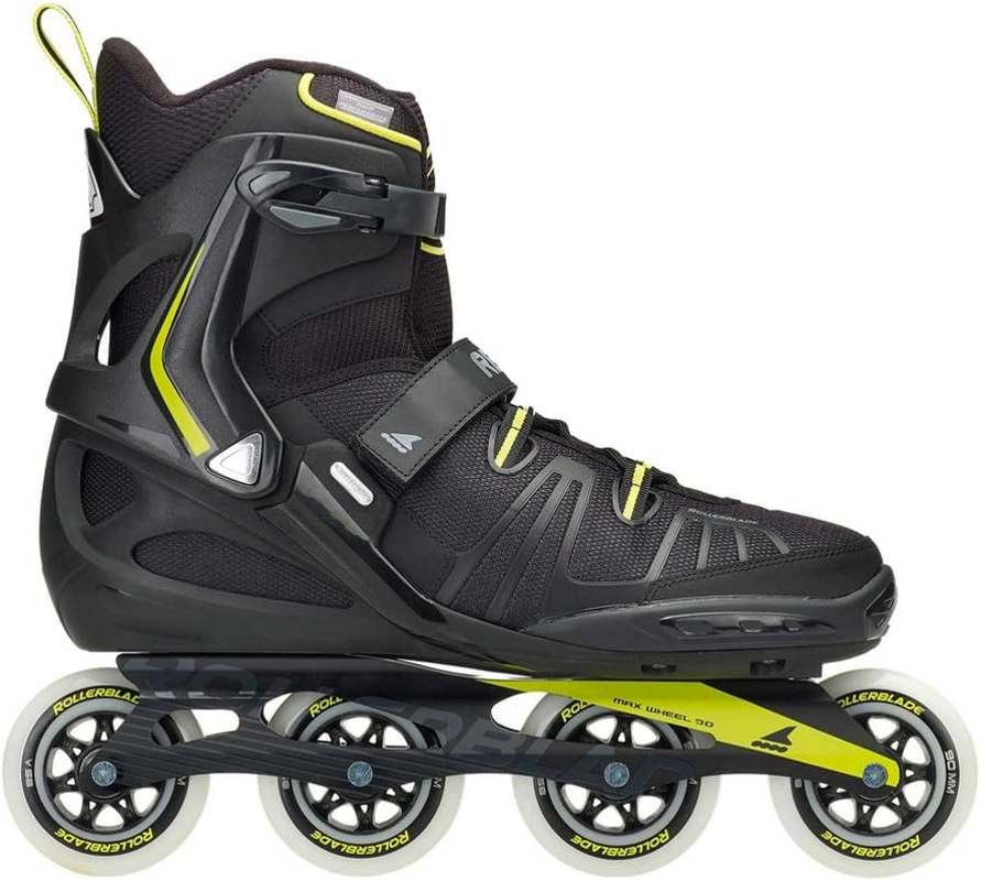Rollerblade RB XL Men'S Adult Fitness Inline Skate, Black and Lime, High Performance Inline Skates image number 4