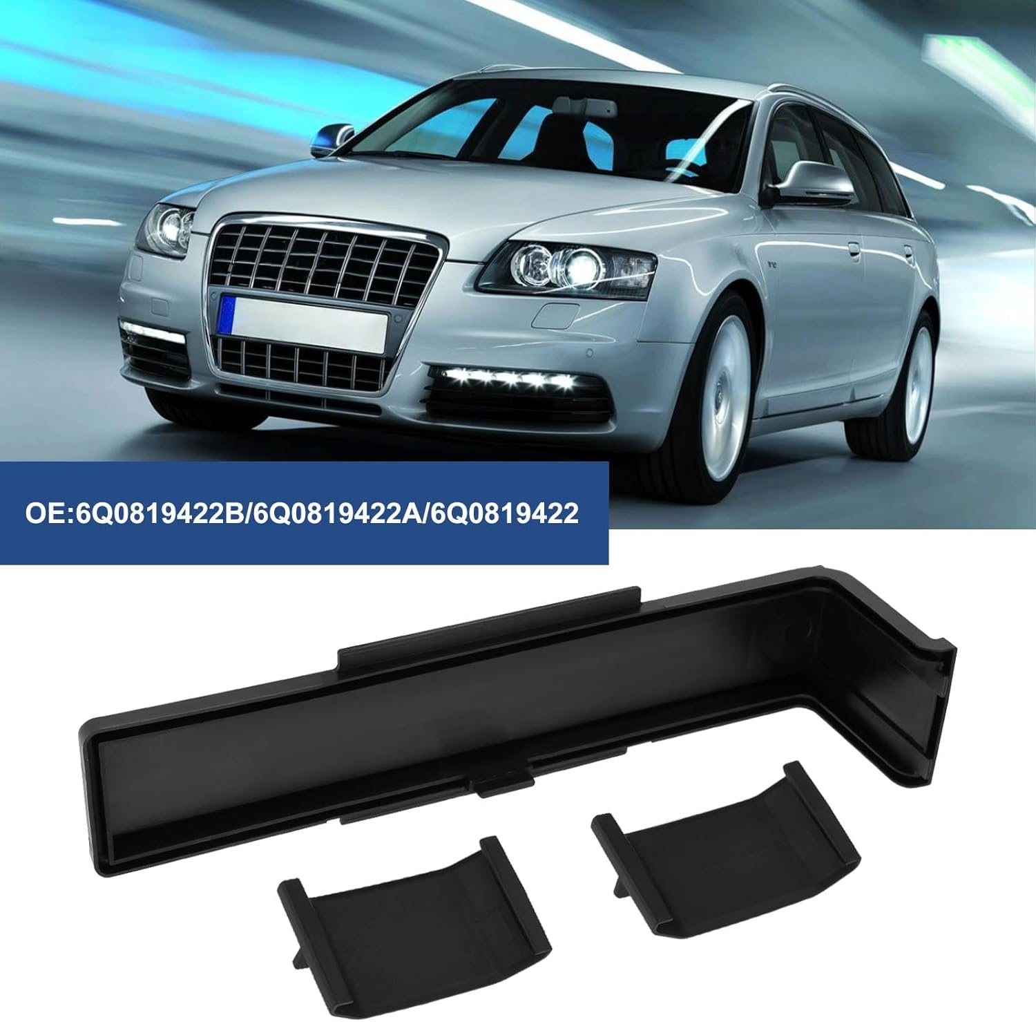 Emagtech 1Set Car AC Cabin Filter Cover Plate Dust Cabin Pollen Filter Housing Flap Cover Compatible with VW Polo Fox Ameo Compatible with Audi Compatible with 6Q0819422 image number 1