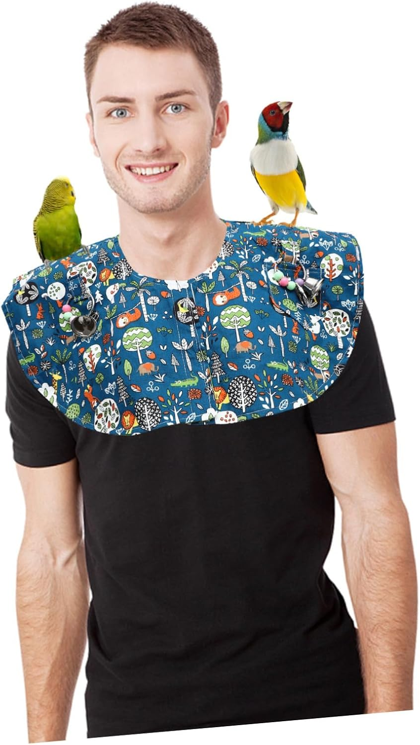 GANAZONO Parrot Shoulder Protector Anti-Scratch Pad Multi-Functional Diaper Shawl Pee Pad Bird Clothes Protector for Birds Pet Supplies