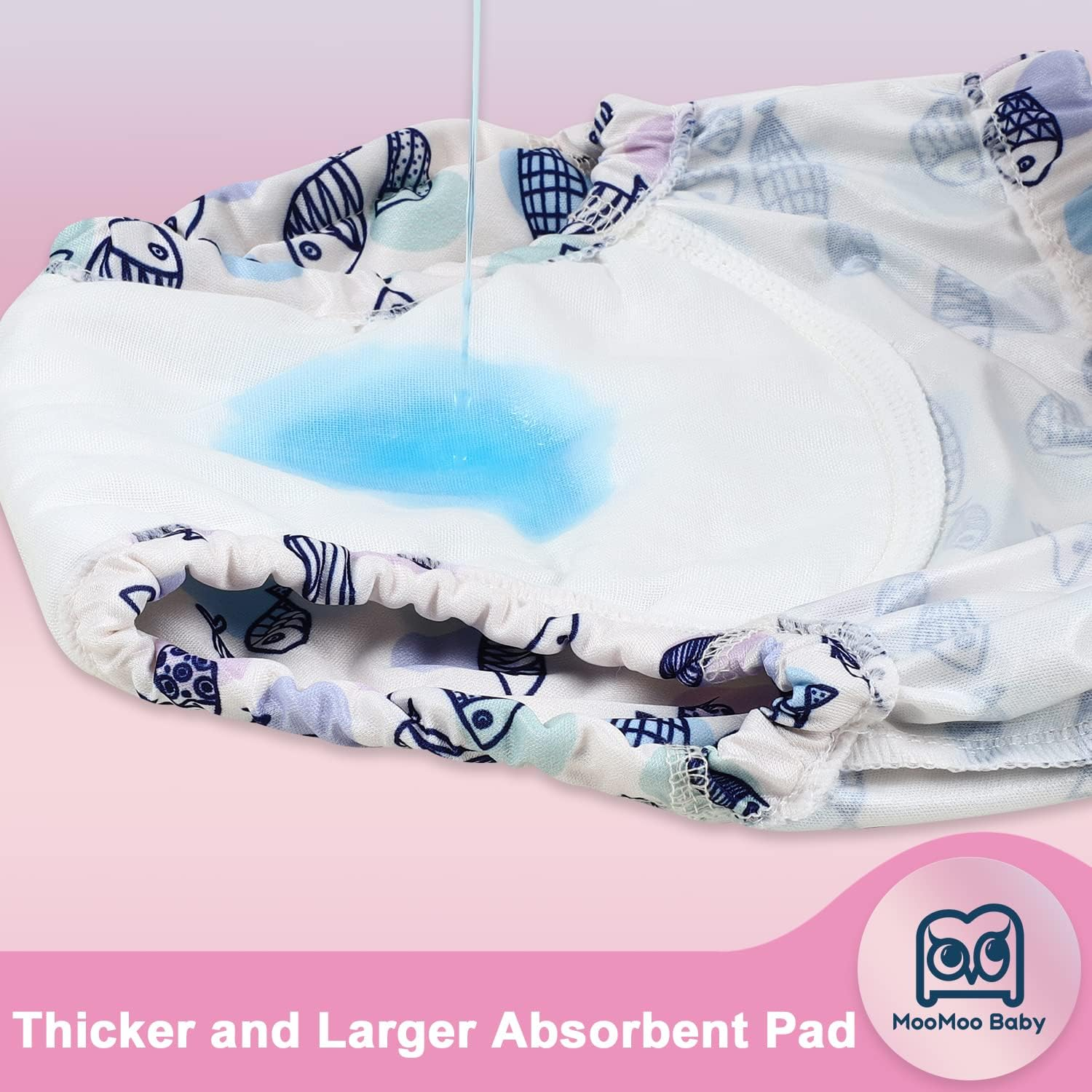 Moomoo Baby Waterproof Potty Training Underwear 6 Packs Absorbent Rubber Training Pants for Girls Cotton 6T image number 1