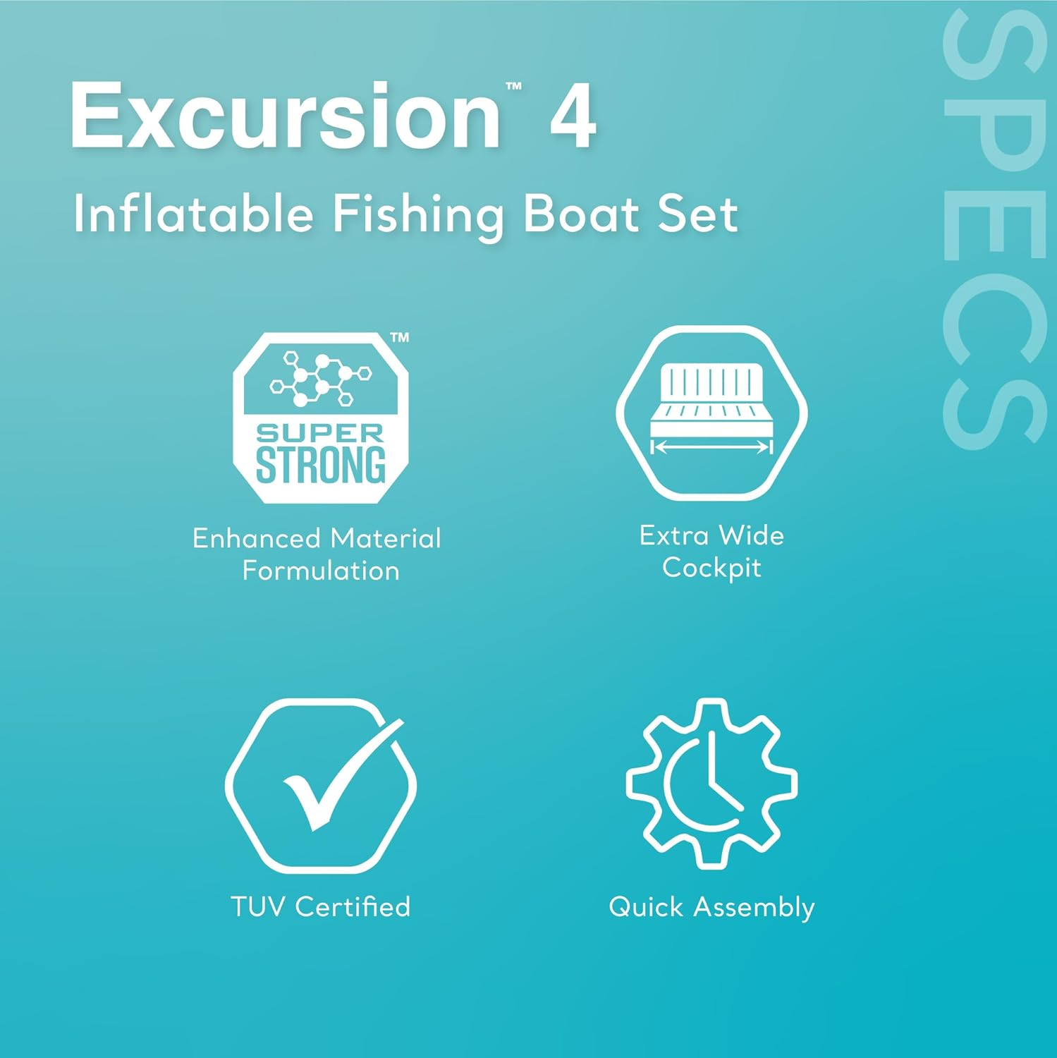 Intex Excursion 5 Boat Set Inflatable Boat image number 2
