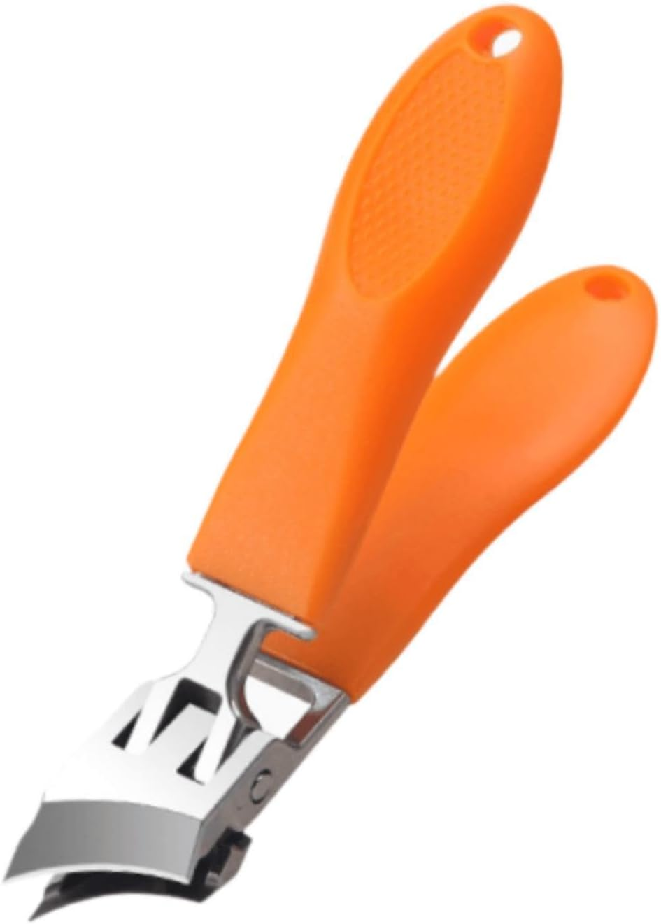 Angled Nail Clippers, Wide Opening for Elderly, Large - Stainless Steel Nail Clippers for Men, Thick Nails, Orange image number 6