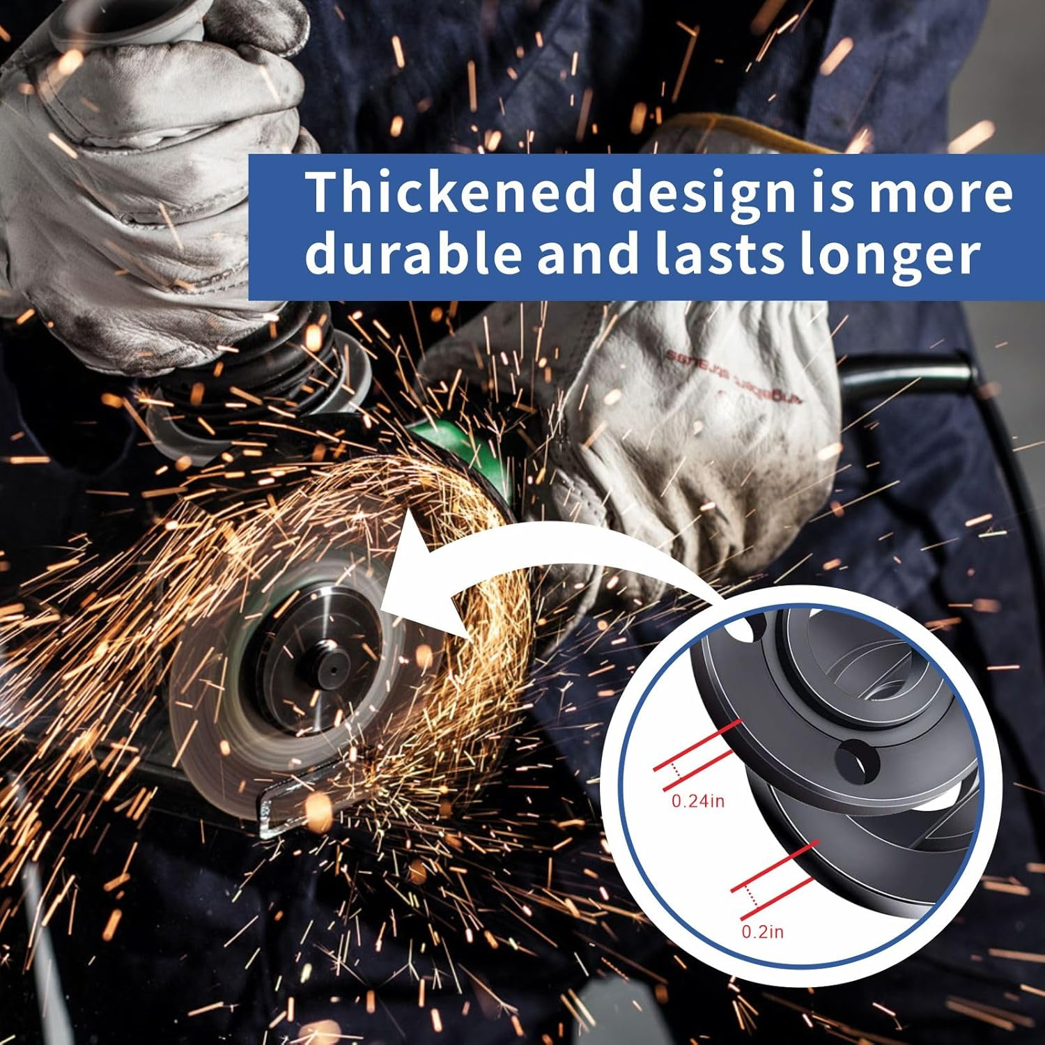 7PCS Angle Grinder Nut Angle Grinder Wrench Kit 5/8-11 Flange Metal Lock Nut for Compatible with Dewalt Milwaukee Makita193465-4 Metabo Bosch Ryobi Black Decker 4.5" 5" Grinder Parts image number 6