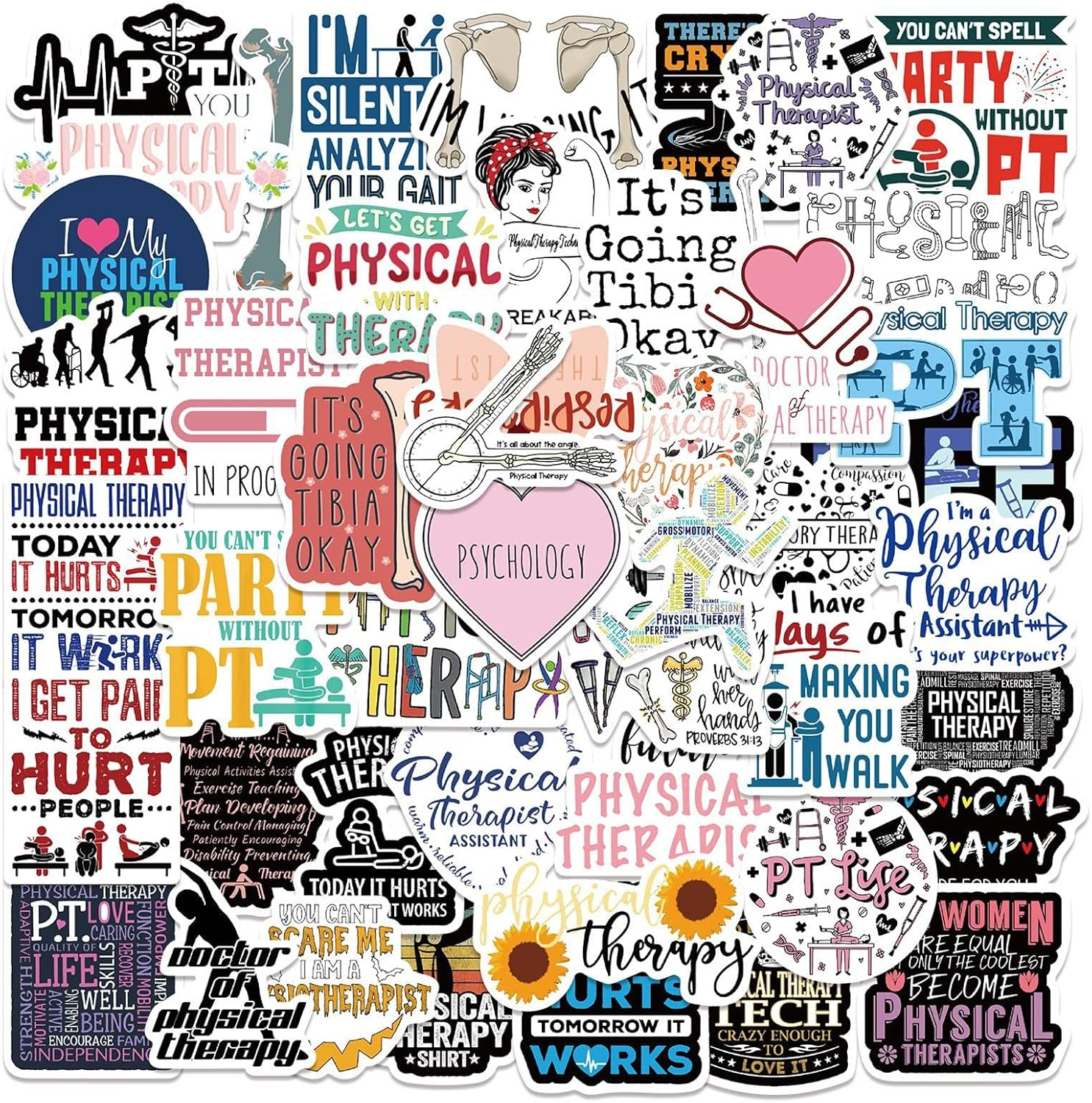 50 PCS Medical Assistant Sticker for Adults,Woman,Waterproof Vinyl Stickers for Laptops,Water Bottles,Scrapbooks,Phone,Medical Assistant Supplies,Medical Assistant Gifts,