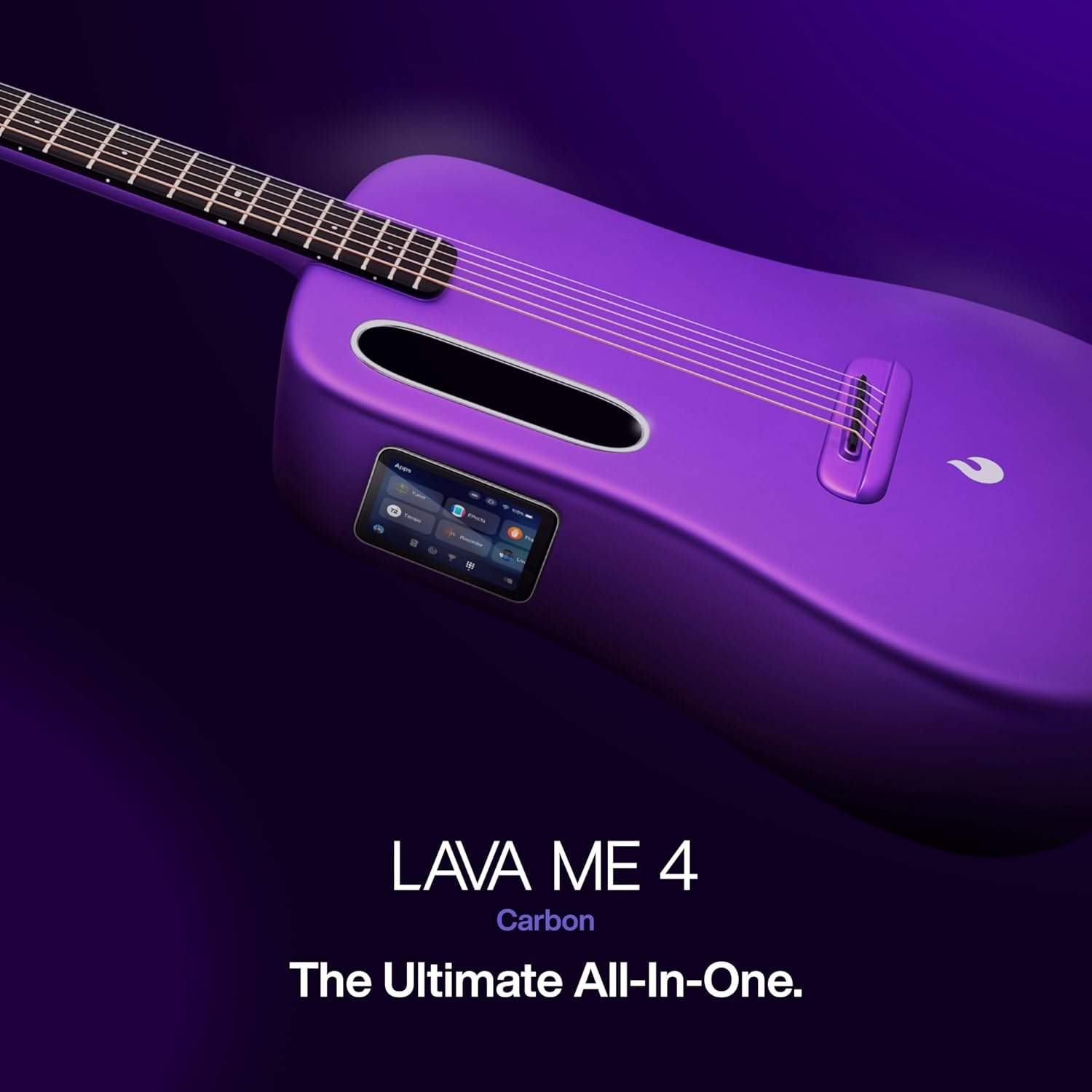 LAVA ME 4 CARBON FIBER ACOUSTIC ELECTRIC SMART GUITAR 36' AIRFLOW BAG PURPLE image number 5