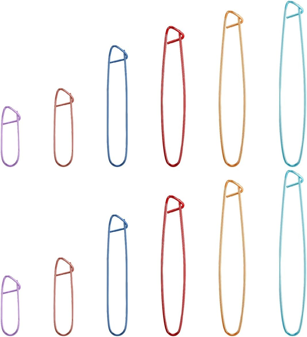 Knitting Tool, 12 Pcs Yarn Stitch Holder for Sweater, Crochet Knitting, Sewing (6 Sizes)