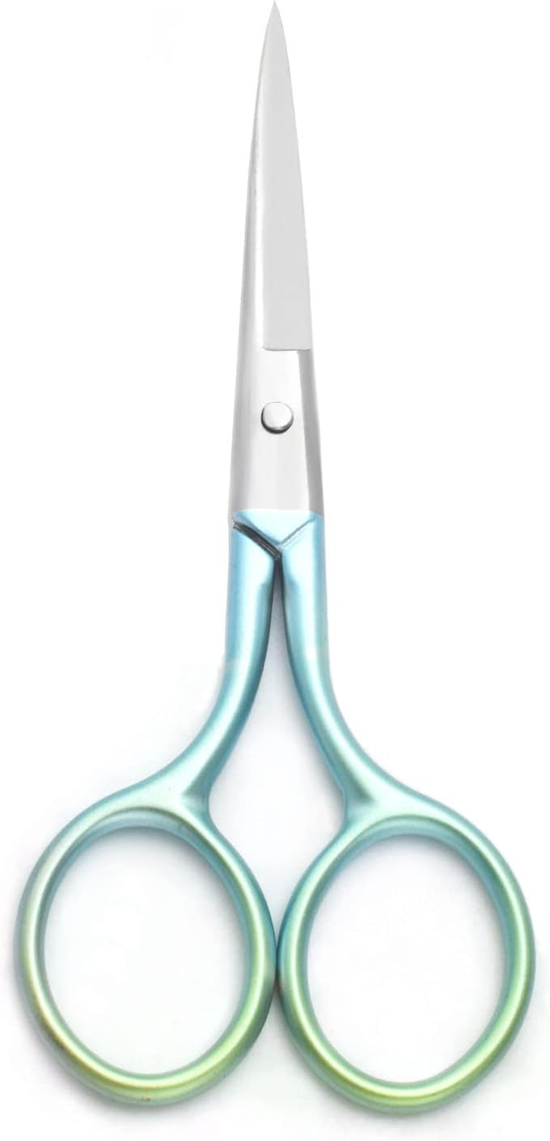 Multicolor Professional Grooming Scissors for Personal Care Facial Hair Removal and Ear Nose Eyebrow Trimming Stainless Steel Fine Straight Tip Scissors 3.9 Inch (Black Curved D) - Black Set D image number 2