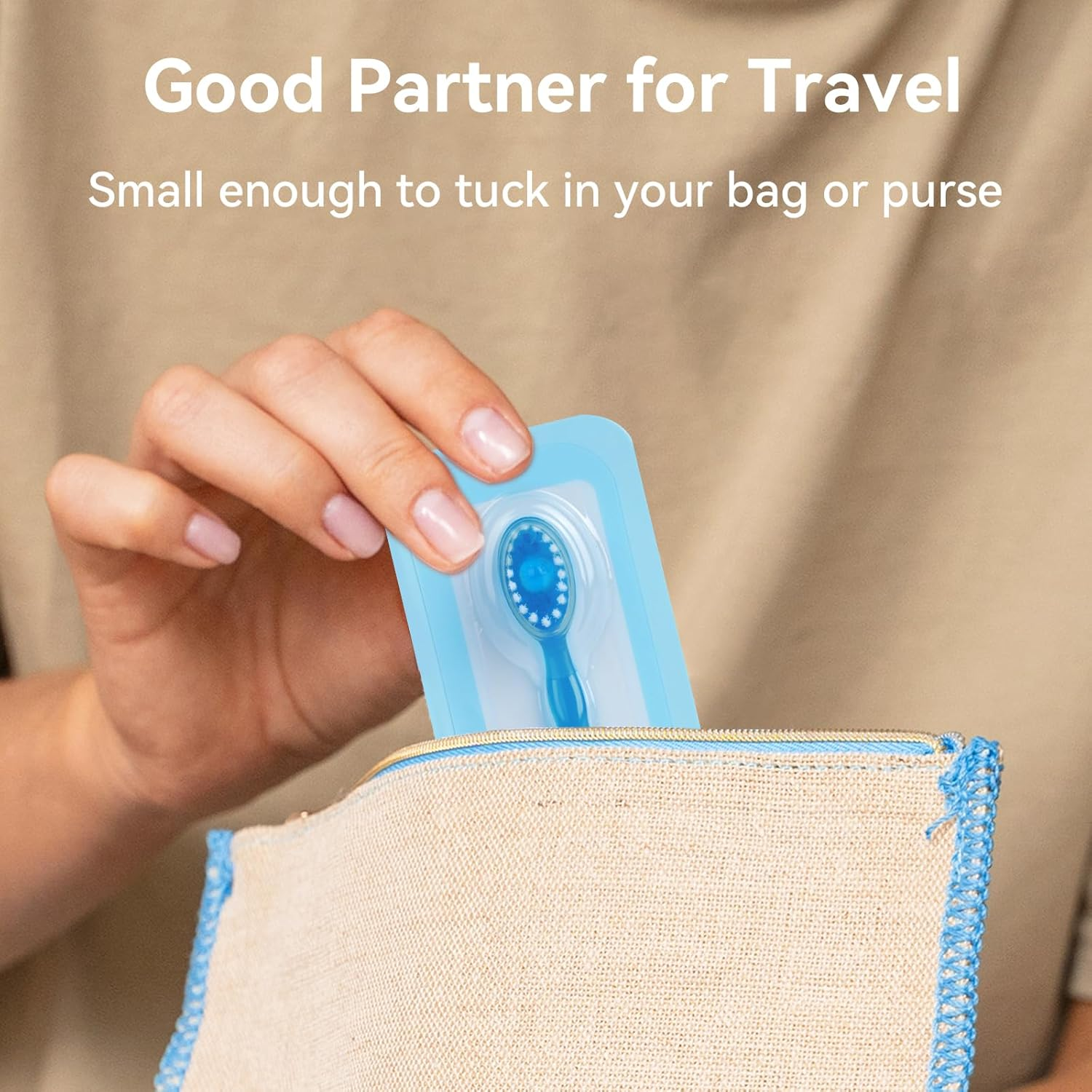 Disposable Mini Travel Toothbrushes, 5-In-1 Pre-Pasted Mini-Brush+Floss+Pick+Tongue Scraper, on the Go Toothbrush with Freshening Bead, Coolmint,20 Count image number 6