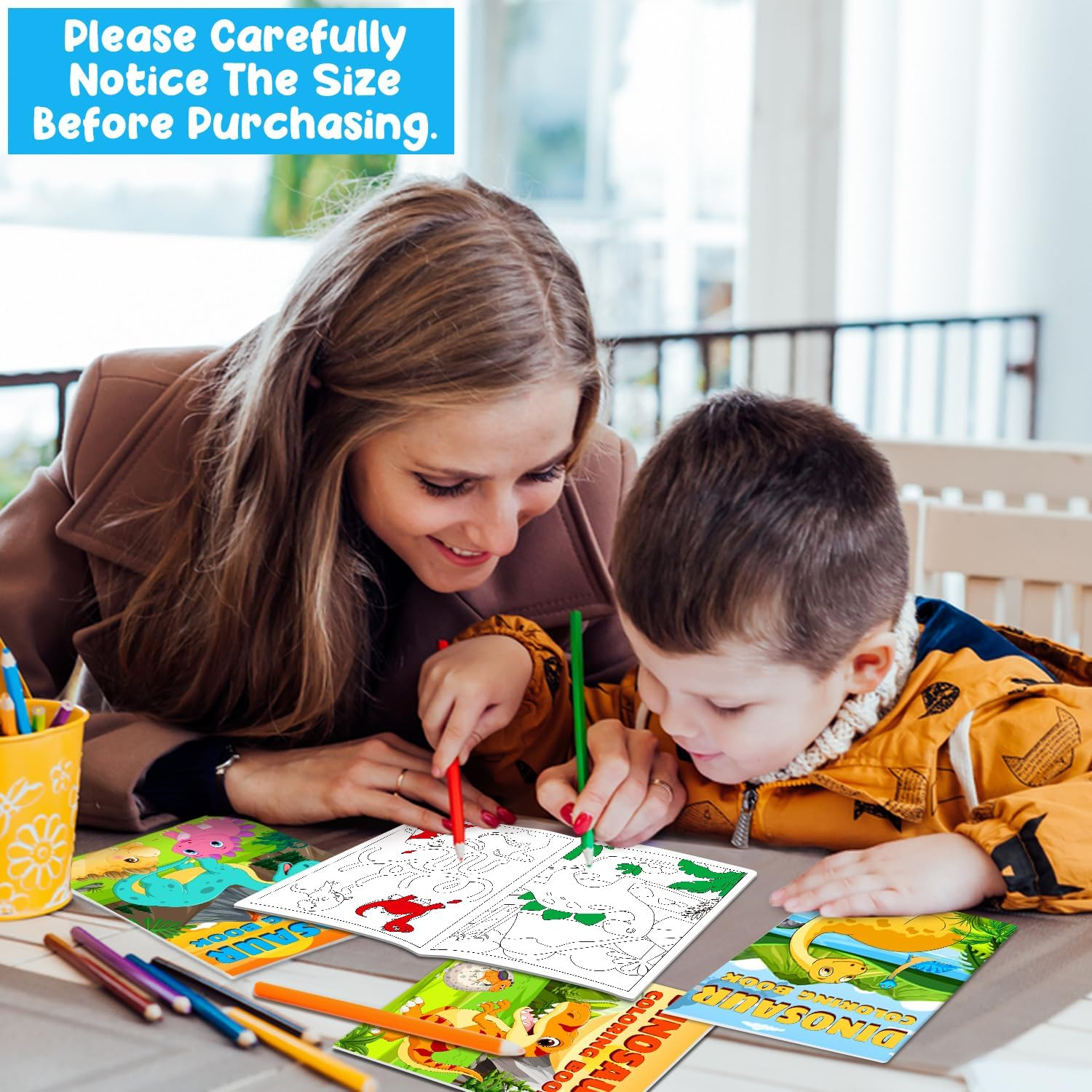 24 Pieces Dinosaur Mini Coloring Books for Kids Party Favors Dino Drawing Activity Book Bulk Small Coloring Book for Boys Girls Birthday Gift Jurassic Party Goodie Bag Stuffer Classroom Supplies image number 2