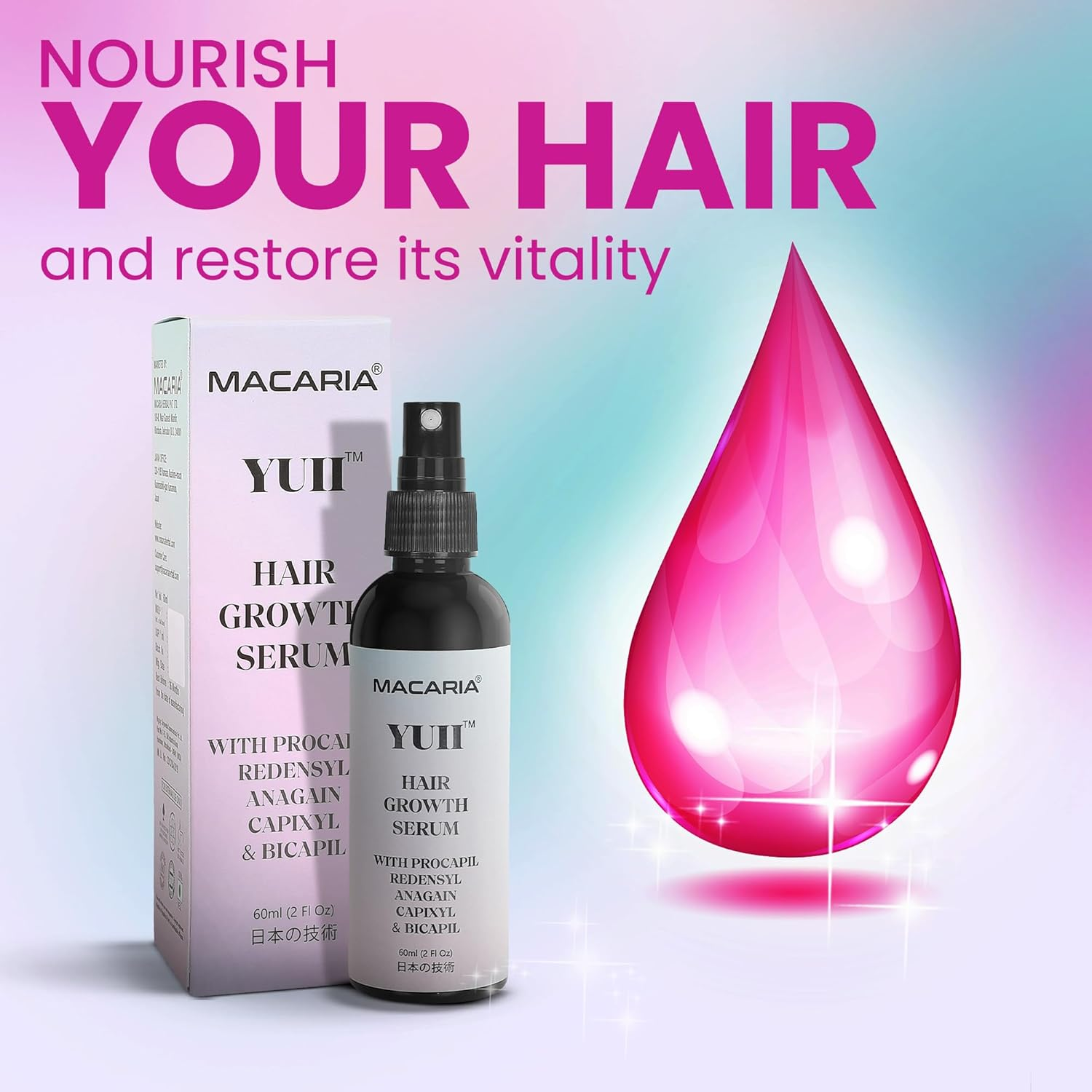 Yuii Hair Growth Serum Spray Bottle for Women image number 4