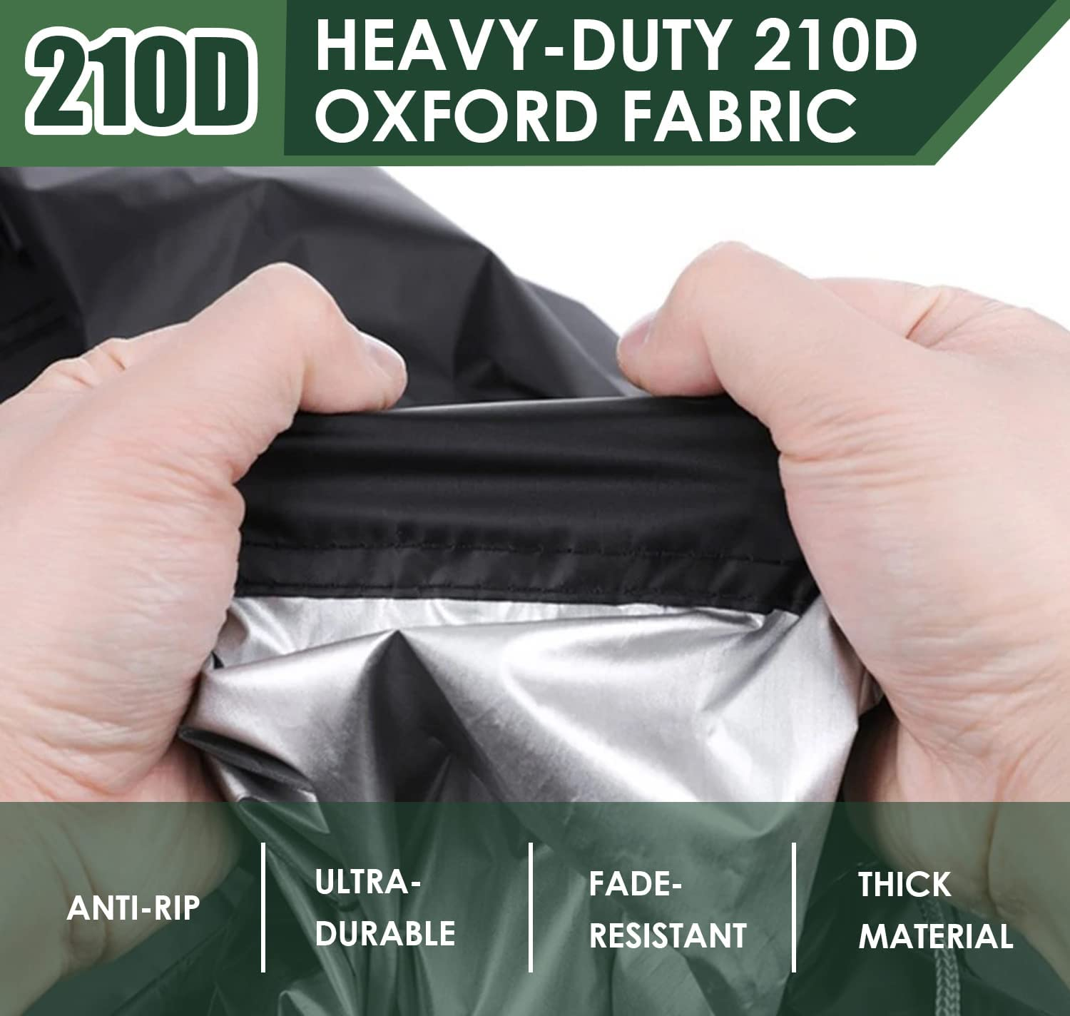 Chaise Lounge Cover Outdoor Waterproof Heavy Duty Lounge Chair Cover with Windproof Elastic Hem Indoor Extra Large Anti-Uv Chaise Lounge Cover Patio Garden Furniture All Season Protection (2) image number 2