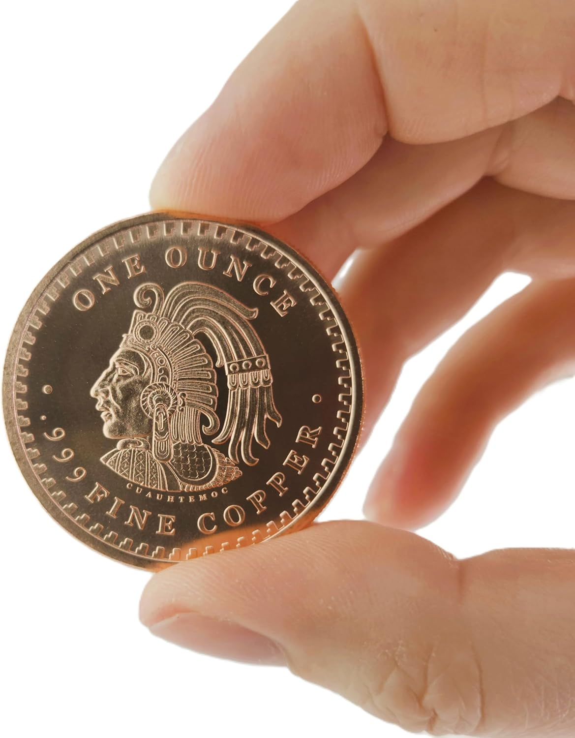 10 X 1Oz Aztec Calendar Copper Rounds 999 Fine Bullion Supplied in Tub