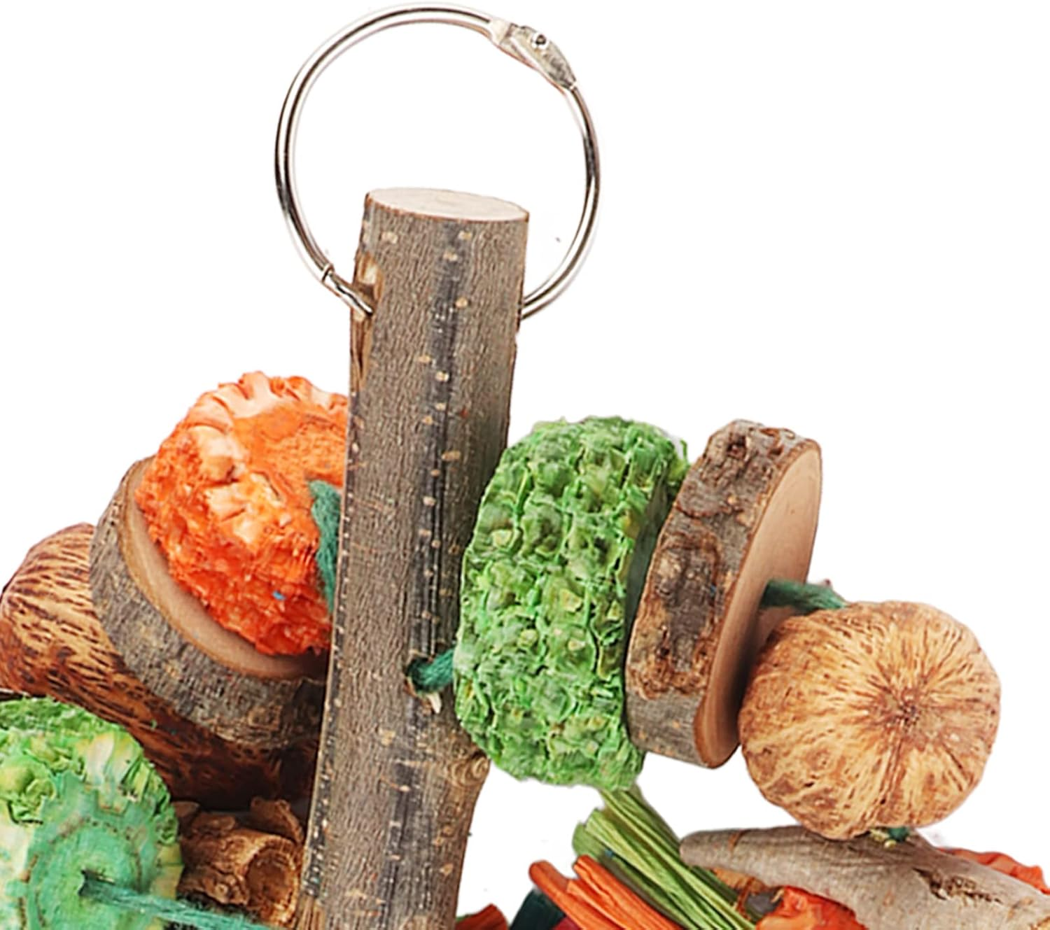 Parrot Chewing Toys, Natural Bark Corncob Nuts Parrot Toys, Bird Beak Trimmer, for Small and Medium Parakeets, Cockatiels, Conures, Budgies, Lovebirds image number 6