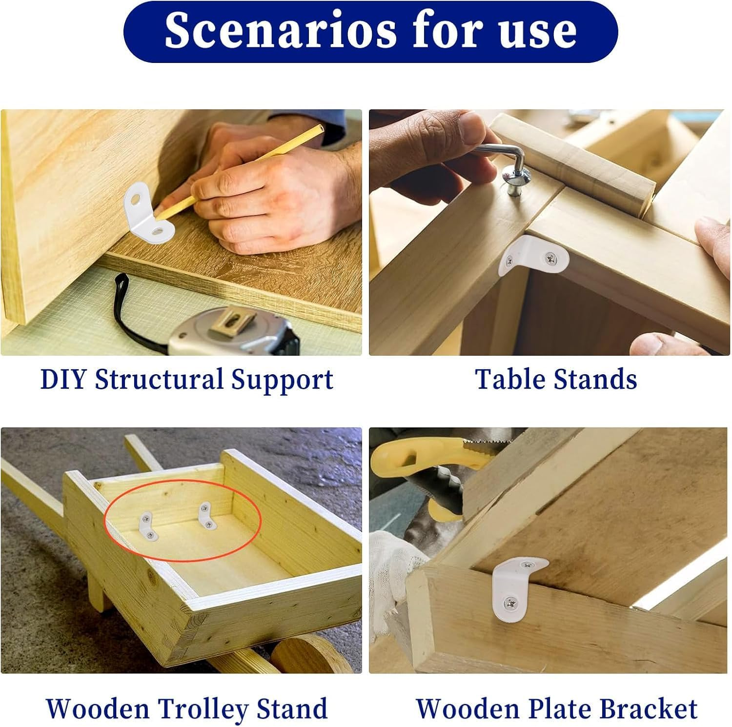 20Pcs L Bracket Corner Brace with Screws, 90 Degree Corner Braces, Stainless Steel