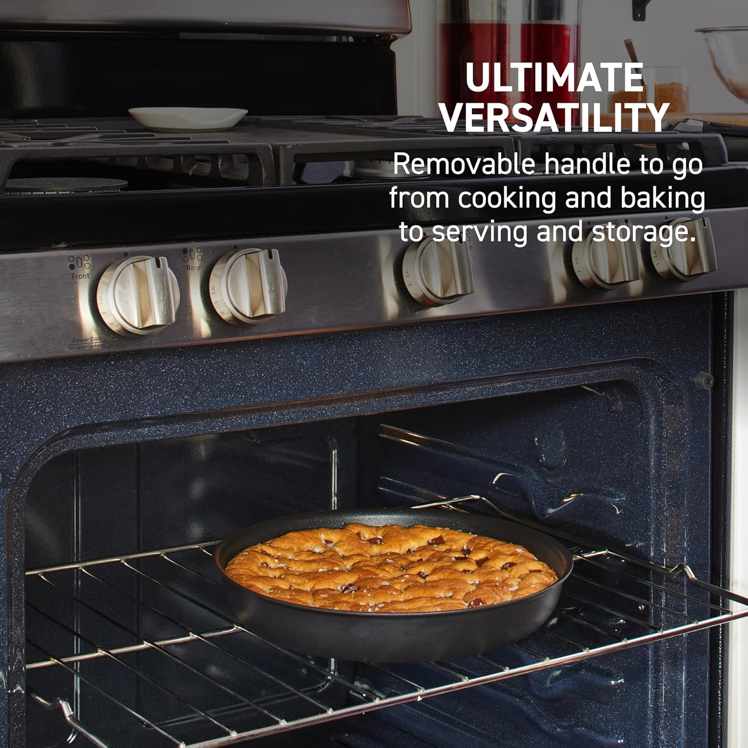 T-FAL Ingenio Nonstick 3 Piece Fry Pan Set Induction Stackable, Detachable Handle, Removable Handle, RV Cookware, Cookware, Pots and Pans, Oven, Broil, Dishwasher Safe Black image number 1