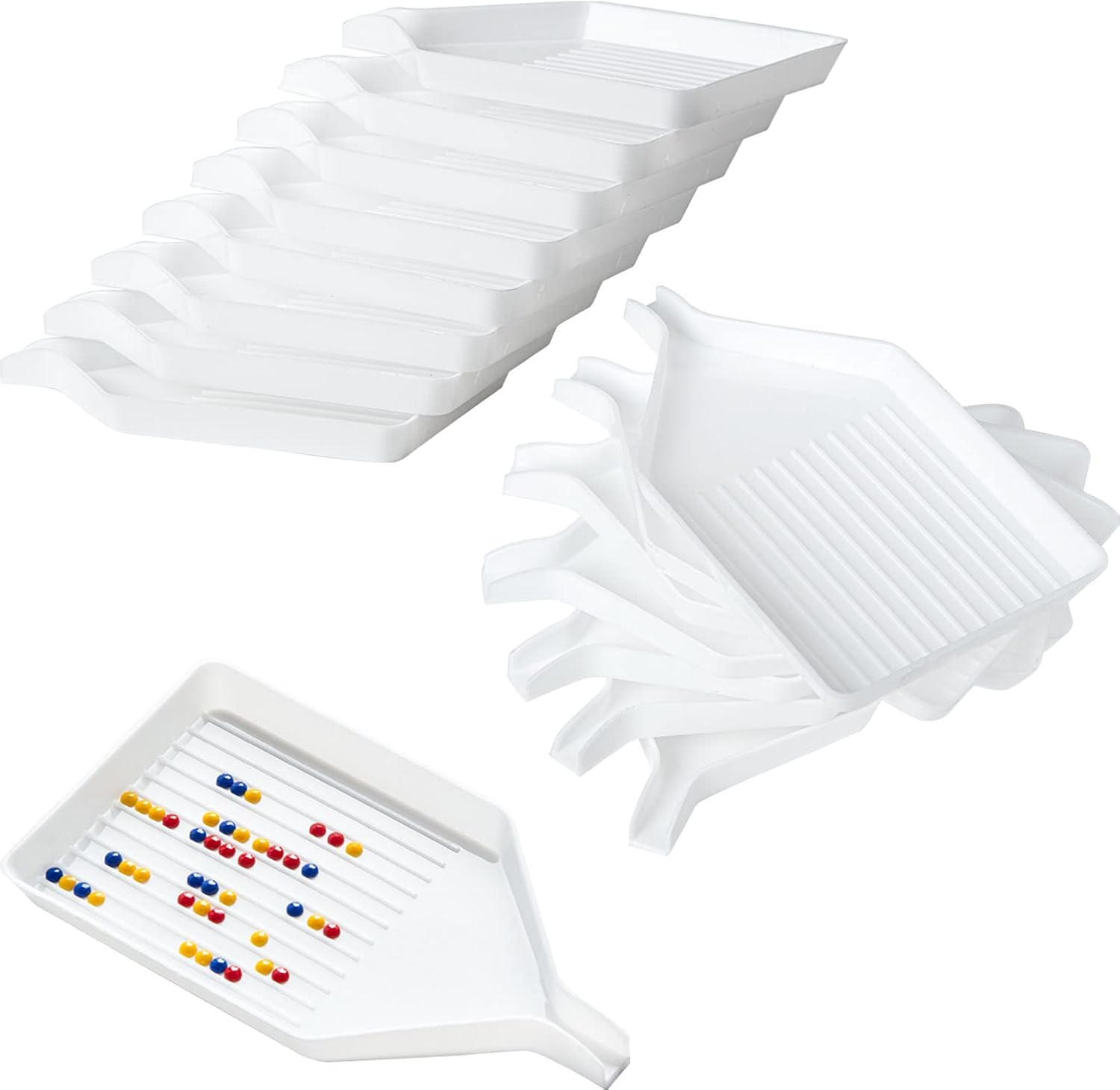 15PCS Plastic Diamond Art Painting Trays,3.8 X 2.2 Inches Bead Sorting Trays Organizer, Diamond Art Painting Tool Accessories for DIY Art Craft image number 2